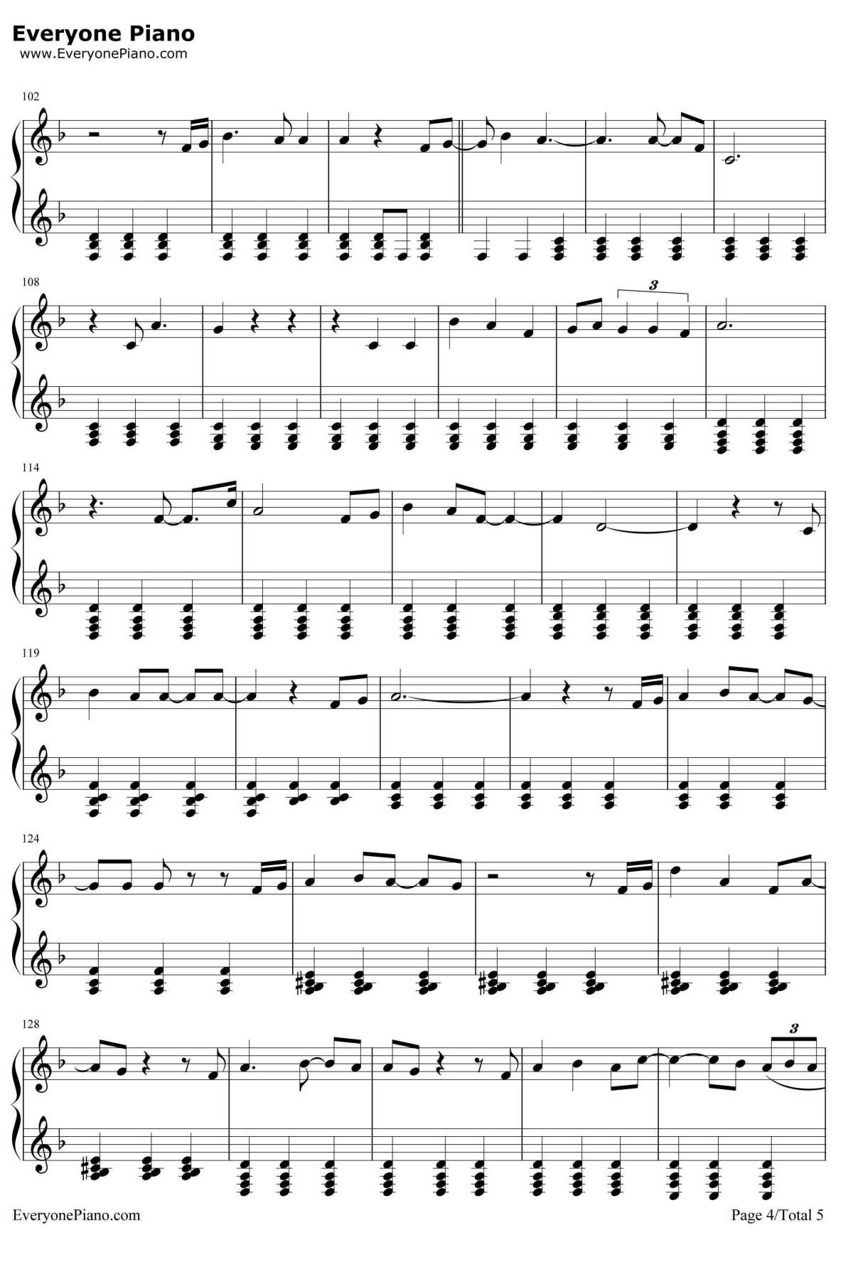 She Used To Be Mine钢琴谱-SaraBareilles-WaitressOST4