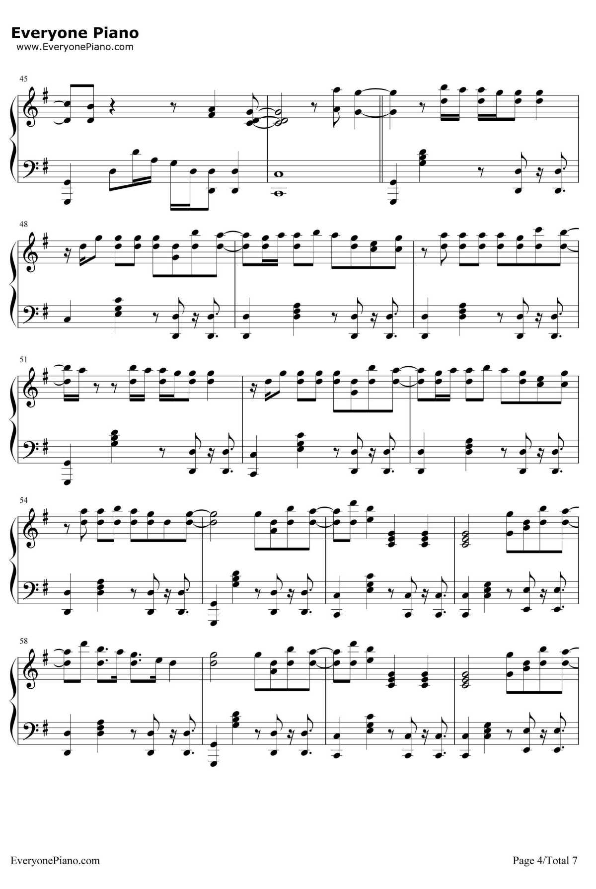 22钢琴谱-TaylorSwift4