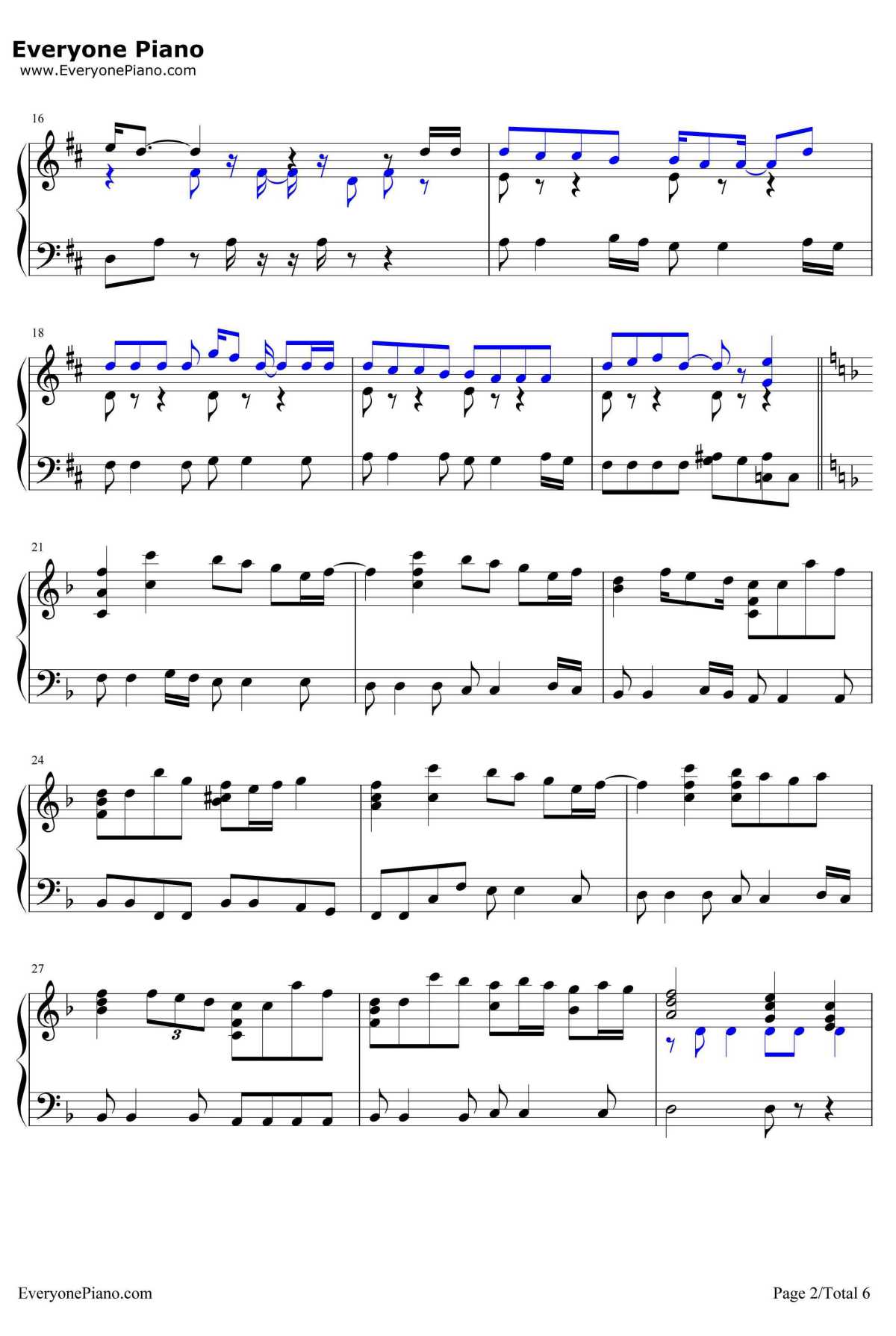 Always钢琴谱-仓木麻衣-名侦探柯南剧场版主题曲2