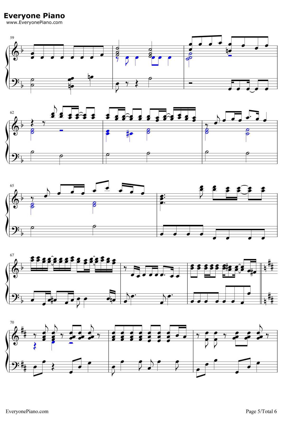 Always钢琴谱-仓木麻衣-名侦探柯南剧场版主题曲5