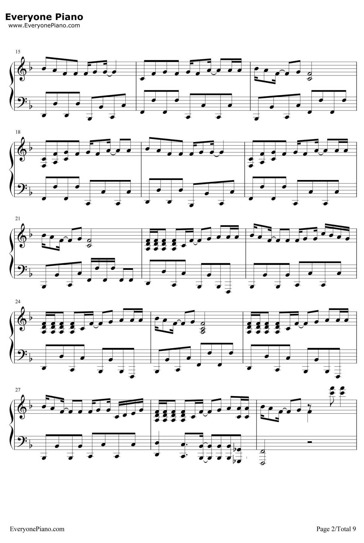 ハッピーシンセサイザ钢琴谱-EasyPop2