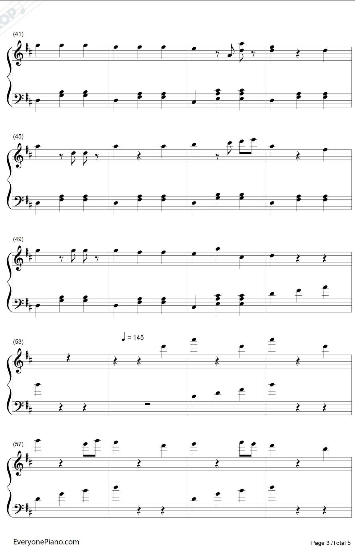 当琪琪笑起来的时候钢琴谱-Piano-光3