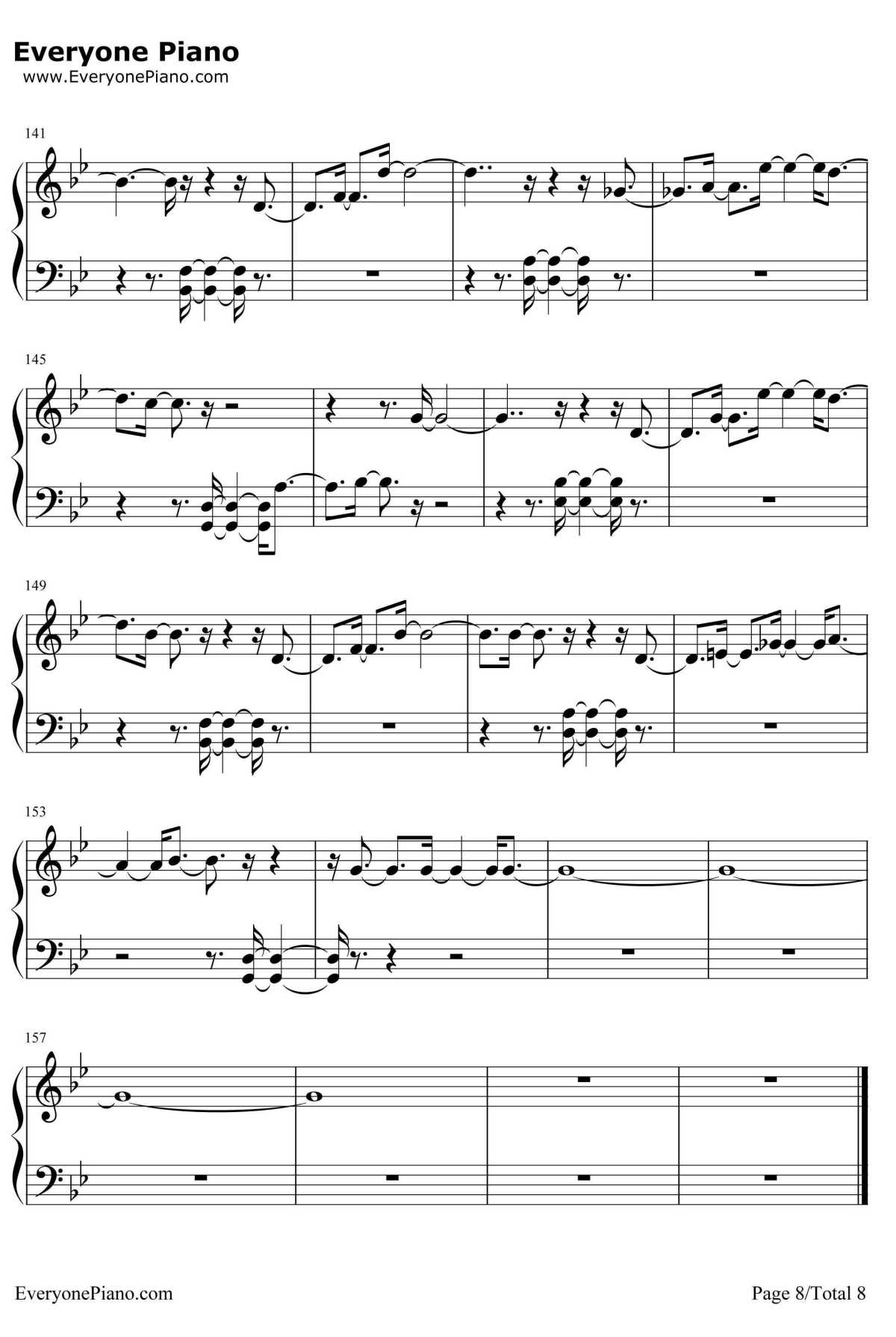 Lonely钢琴谱-Sistar8