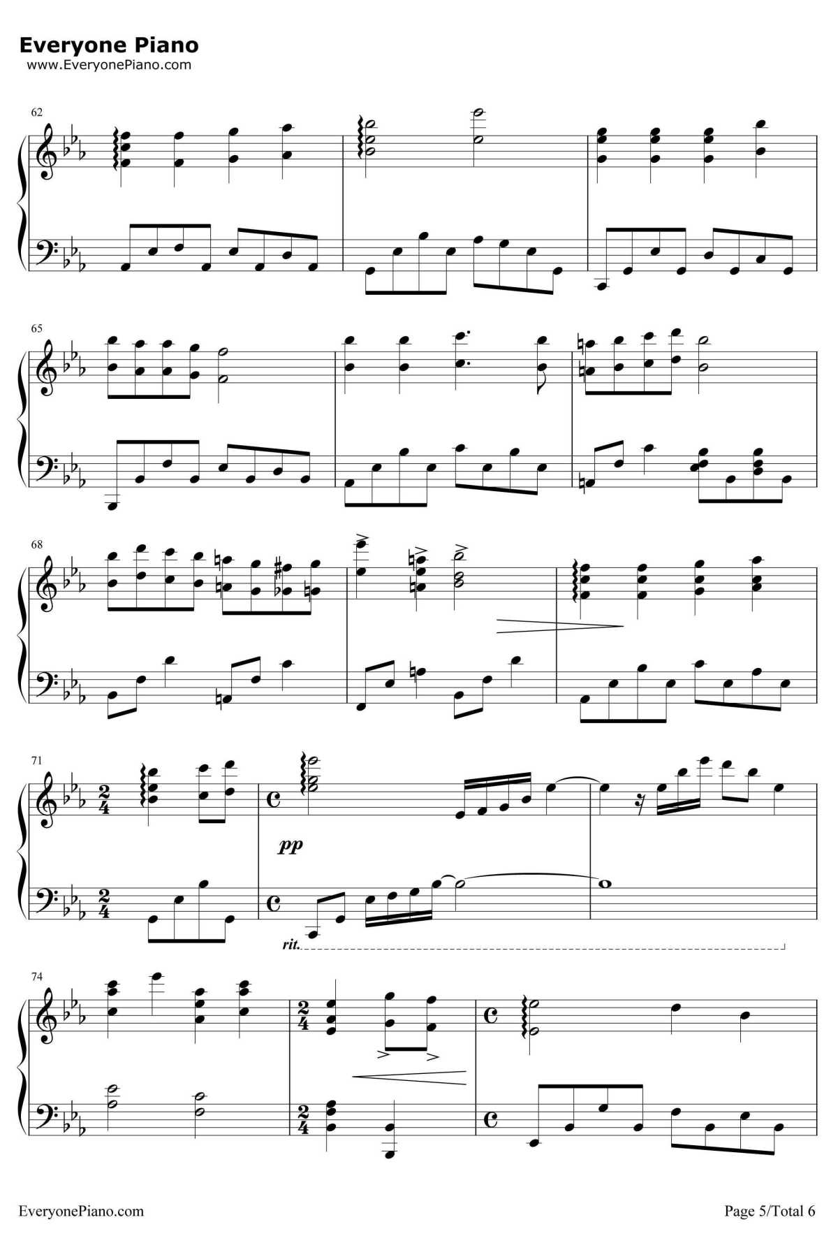 野玫瑰钢琴谱-舒伯特5