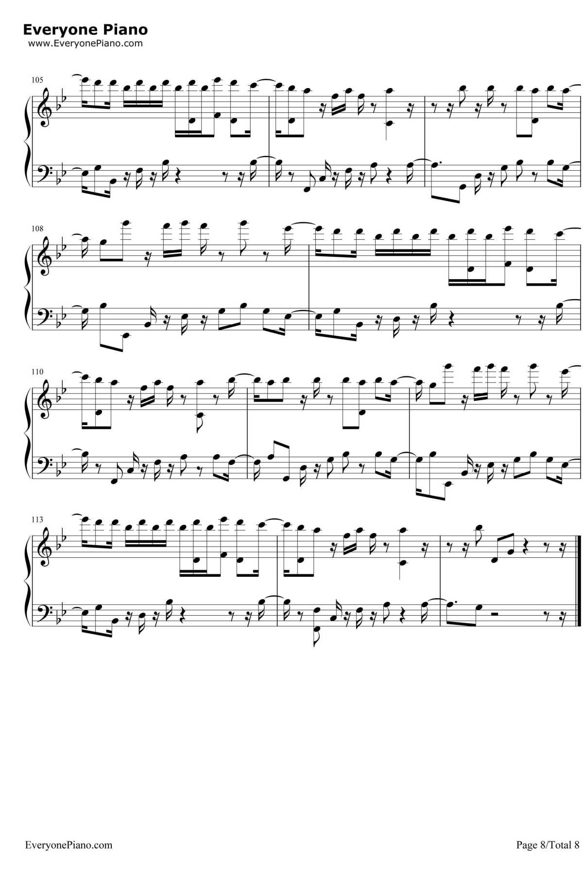 Sky钢琴谱-AlanWalkerandAlexSkrindo8