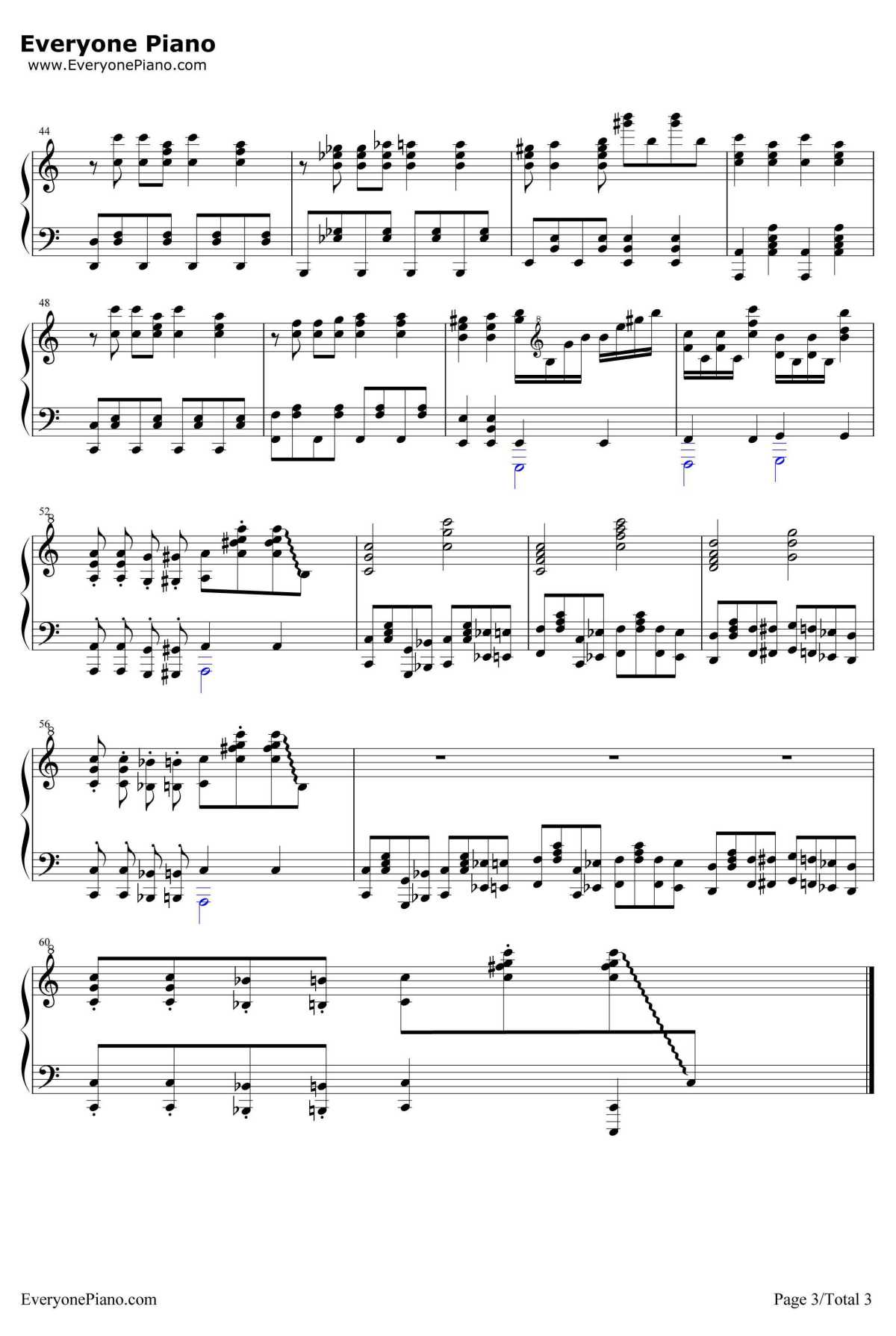 太阳曰く燃えよカオス钢琴谱-田中秀和-潜行吧！奈亚子OP3