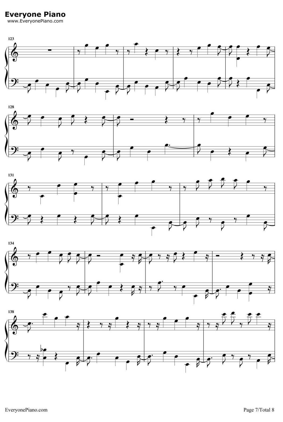 好可惜钢琴谱--庄心妍7