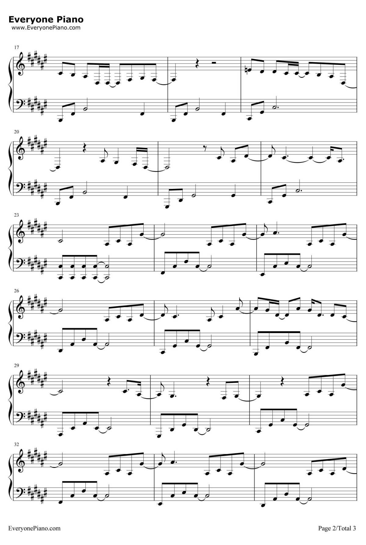 就这样钢琴谱-李荣浩2