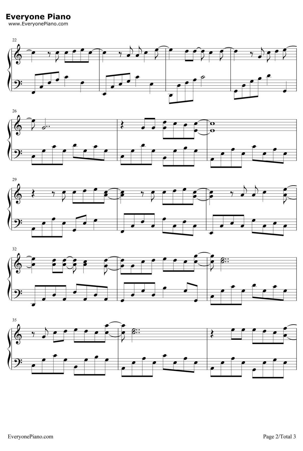 星星钢琴谱-牛奶咖啡-旋风少女插曲2