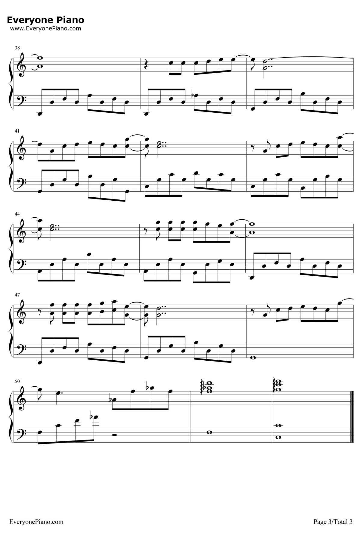 星星钢琴谱-牛奶咖啡-旋风少女插曲3