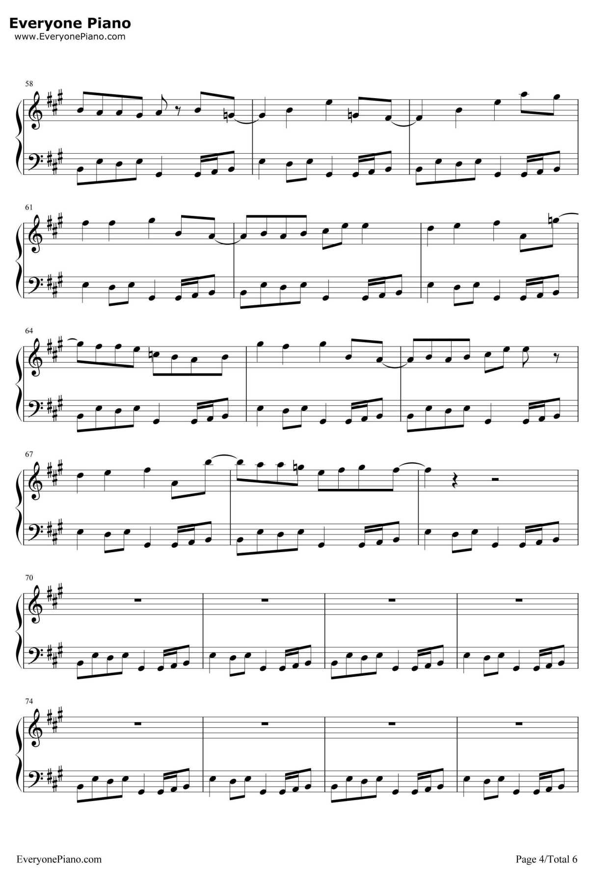 放钢琴谱-陈奕迅4