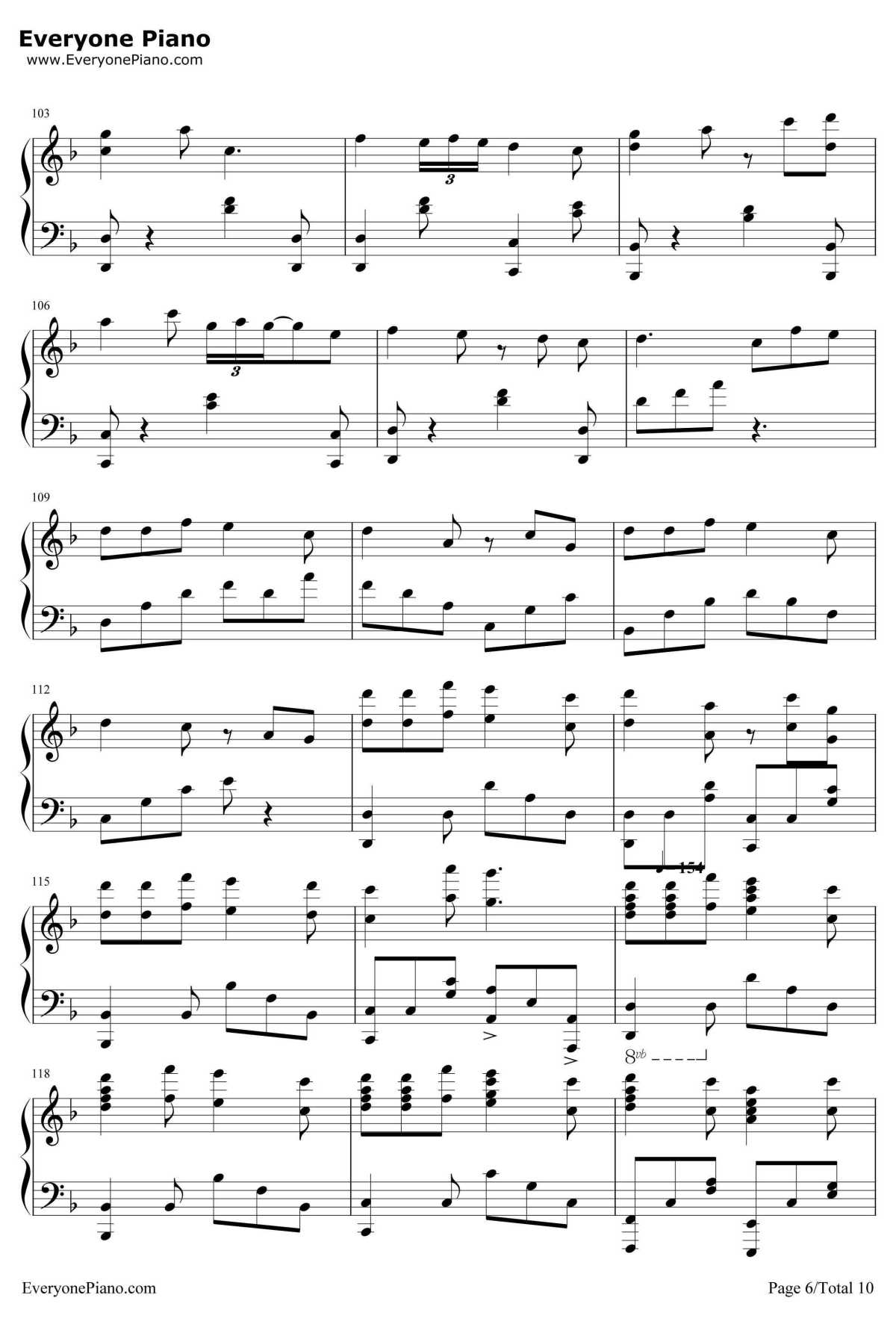 千本樱变奏钢琴谱-初音ミク6