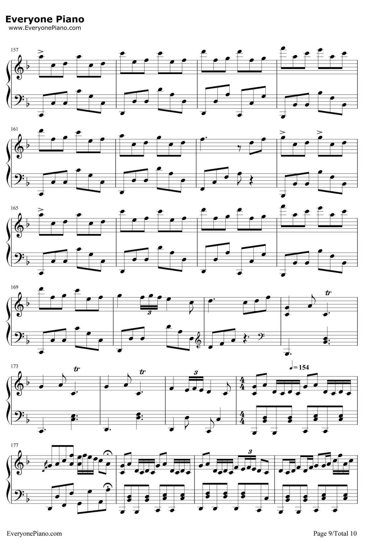 千本樱变奏钢琴谱-初音ミク9