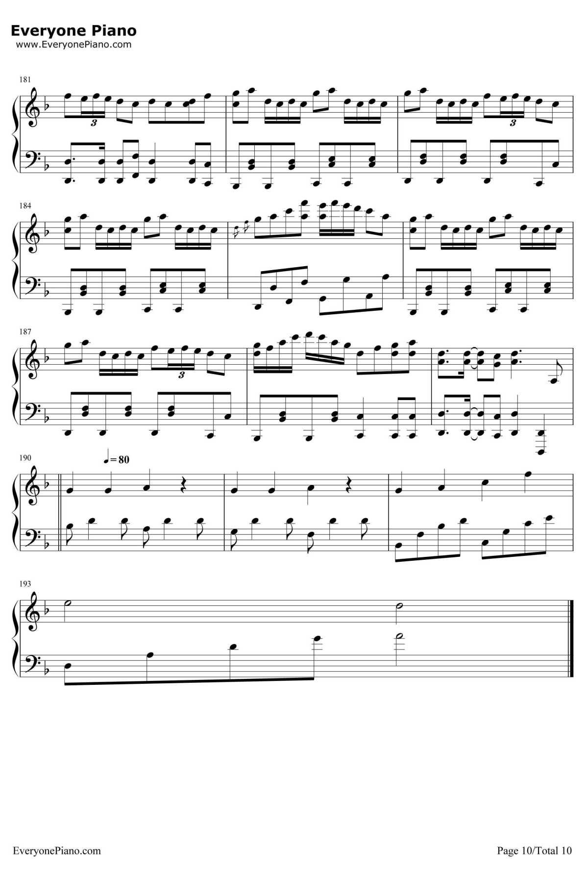 千本樱变奏钢琴谱-初音ミク10