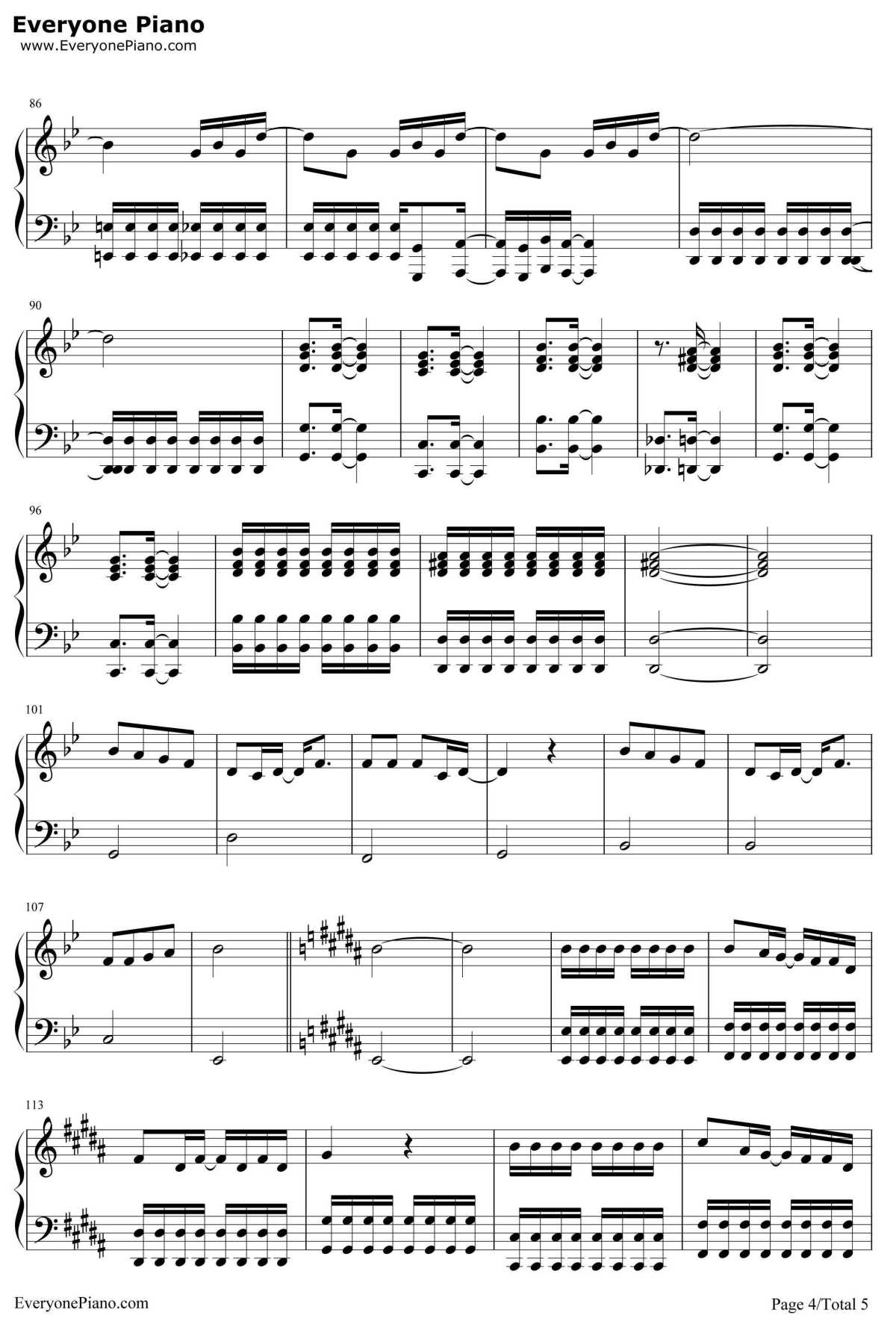 望钢琴谱-赵丽颖&张碧晨-楚乔传片头曲4