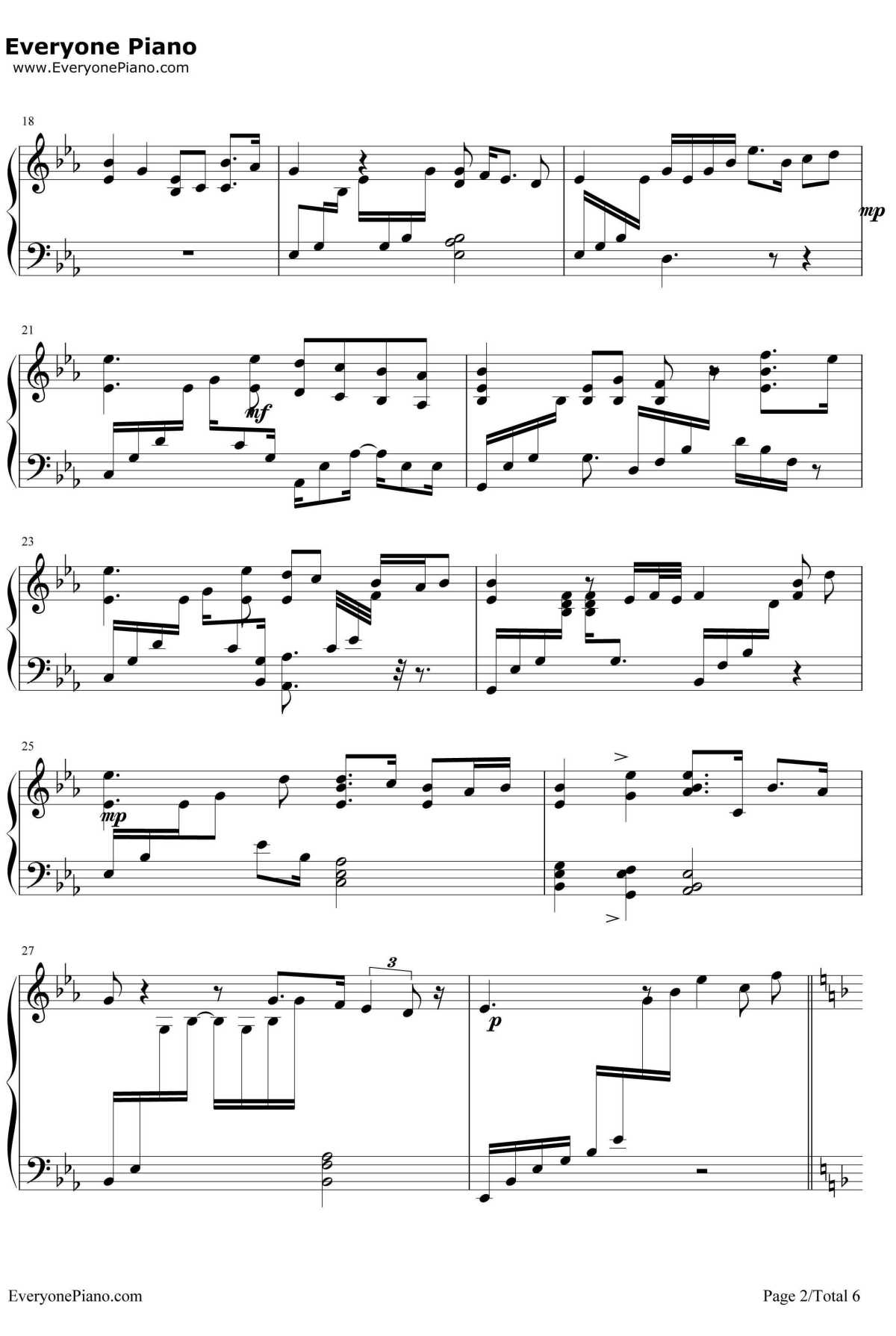 You Raise Me Up钢琴谱-JoshGroban2