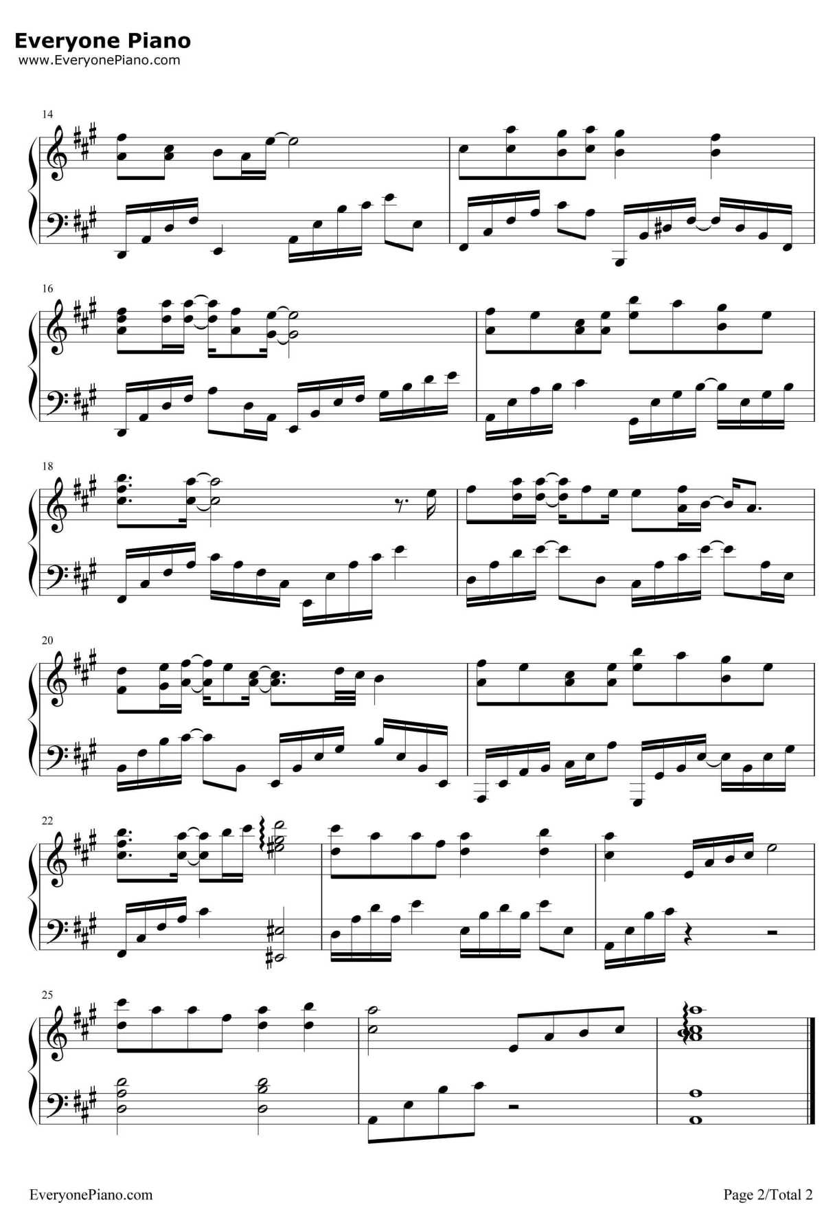 借过钢琴谱-印子月-旋风少女插曲2