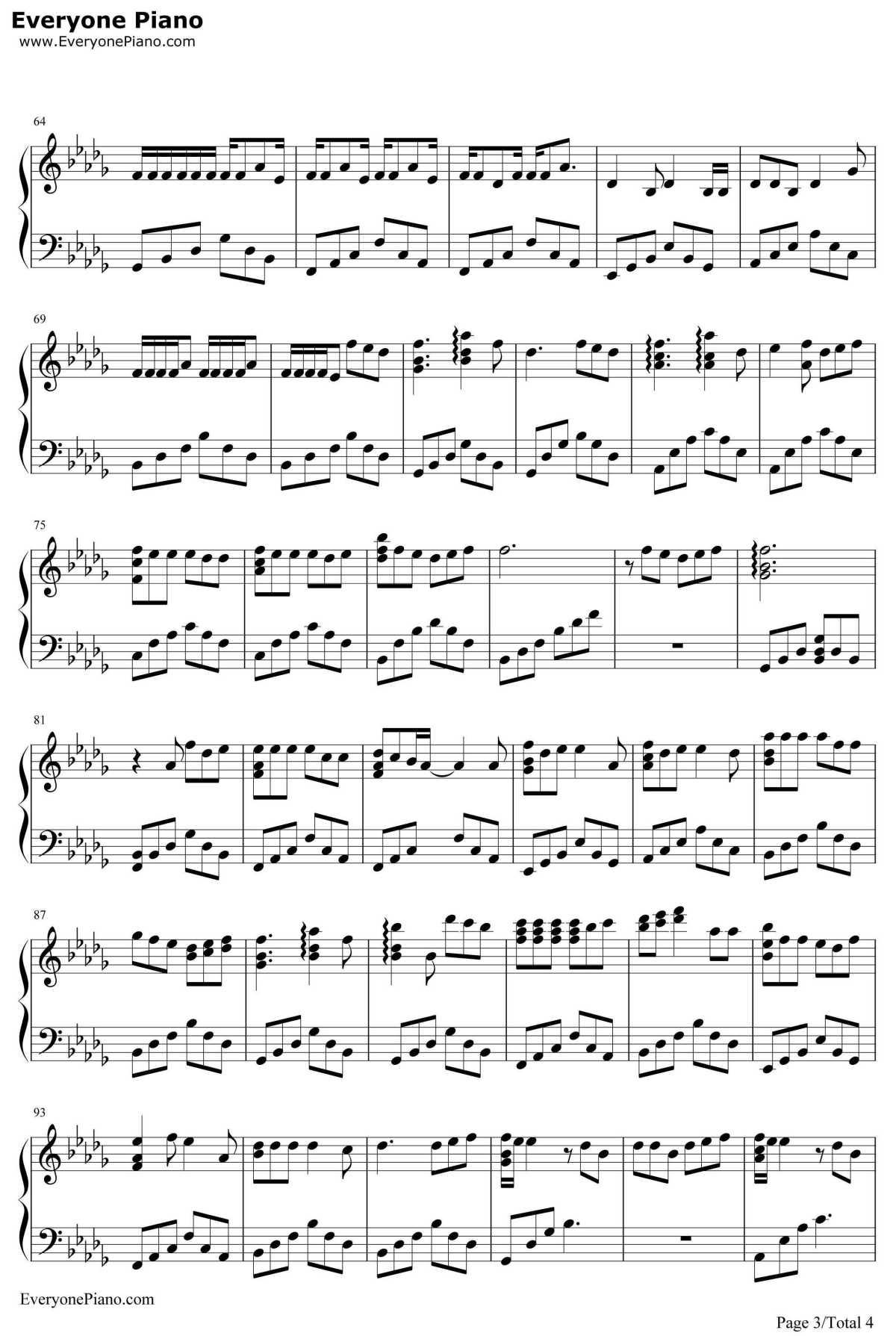 12点30分钢琴谱--BEAST3