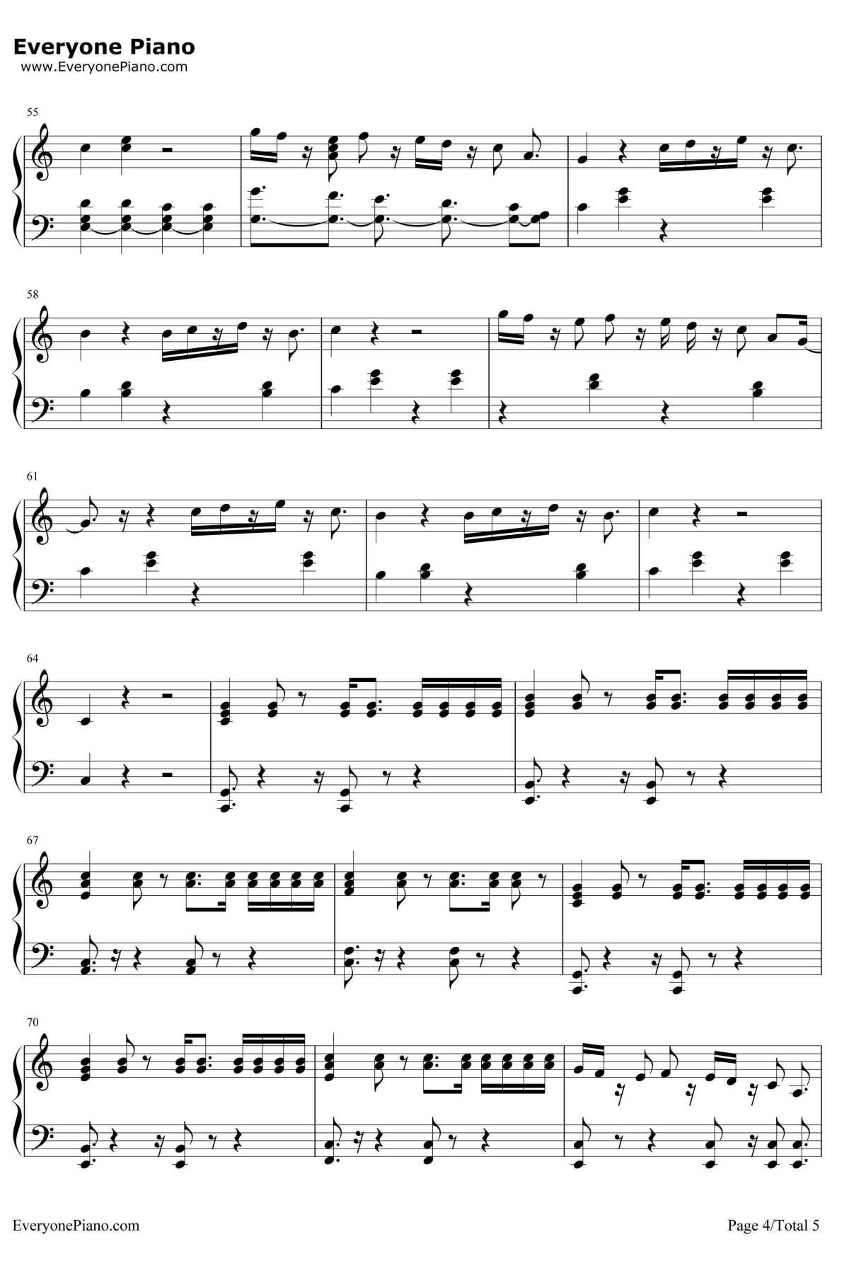 Empty钢琴谱-WINNER4