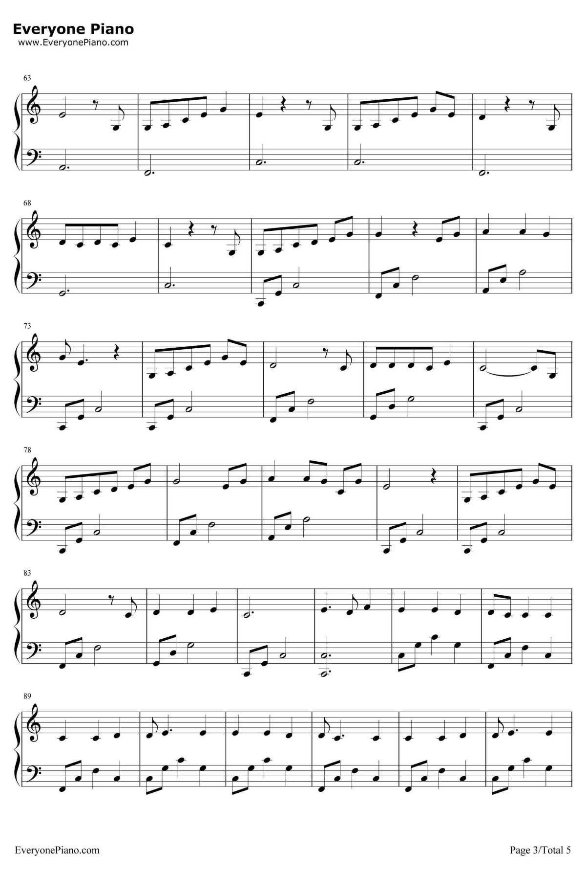 清白之年钢琴谱-朴树3