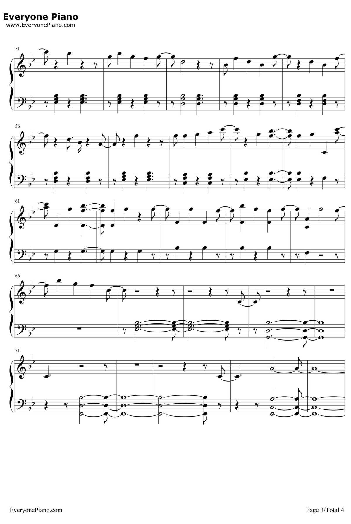 Nada钢琴谱-Shakira3