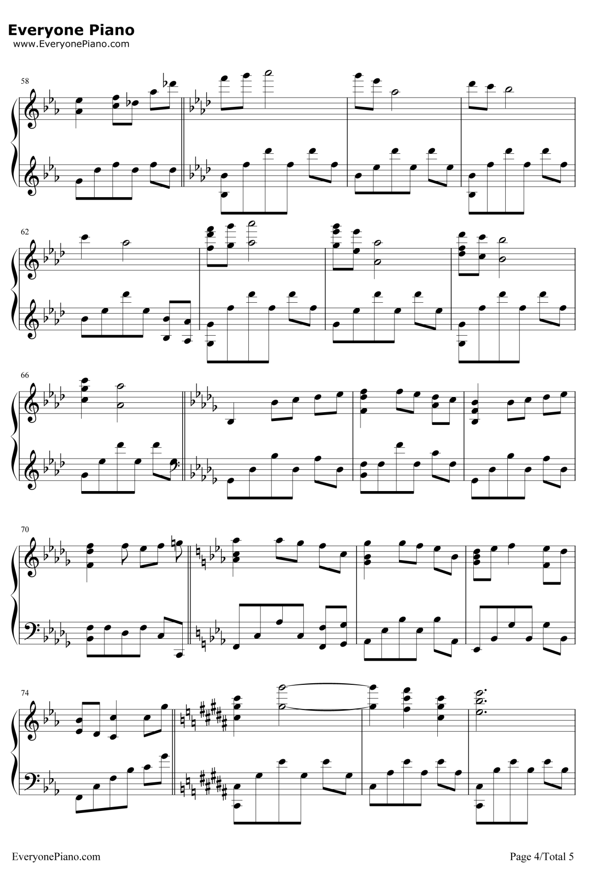 Walt钢琴谱-菅野洋子-东京残响OST4