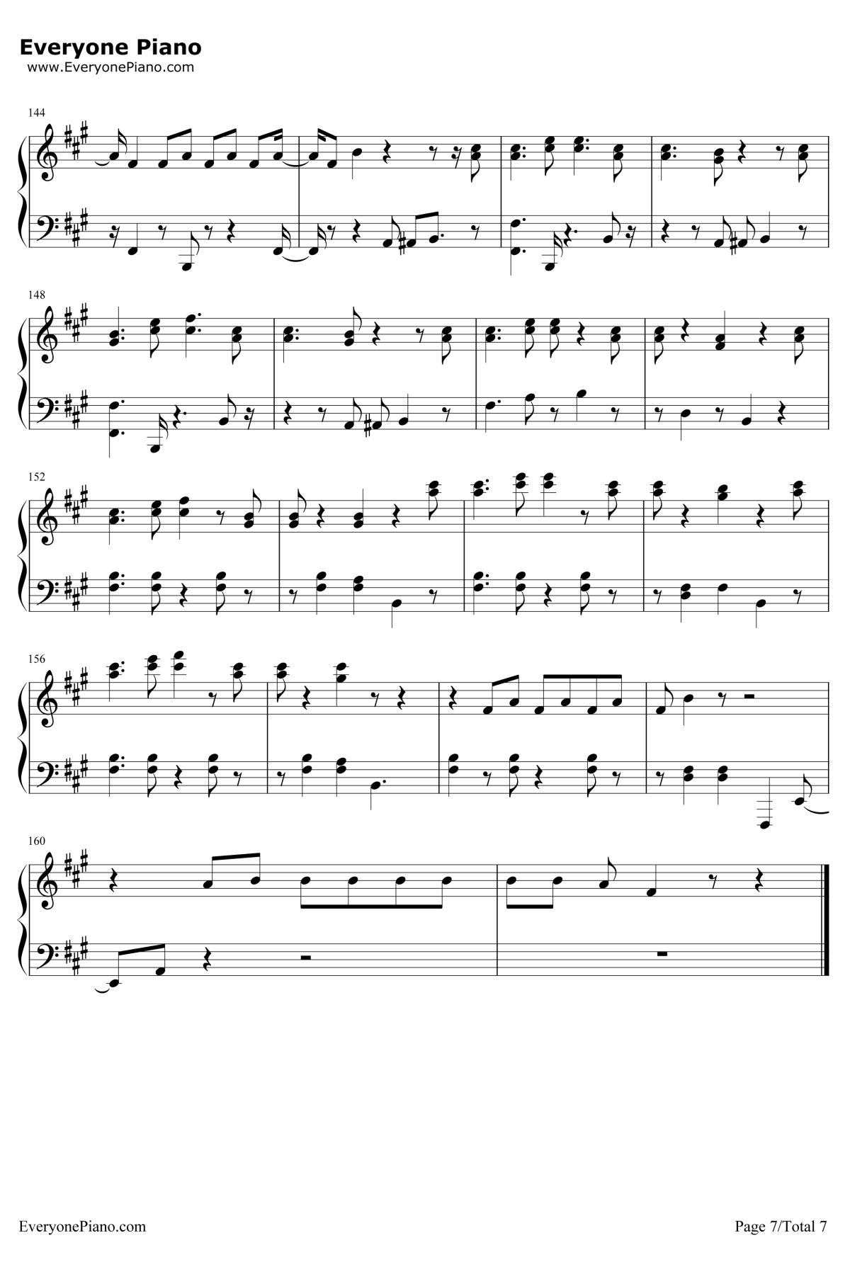 ALie钢琴谱-FrenchMontanaft.TheWeekndMaxB7