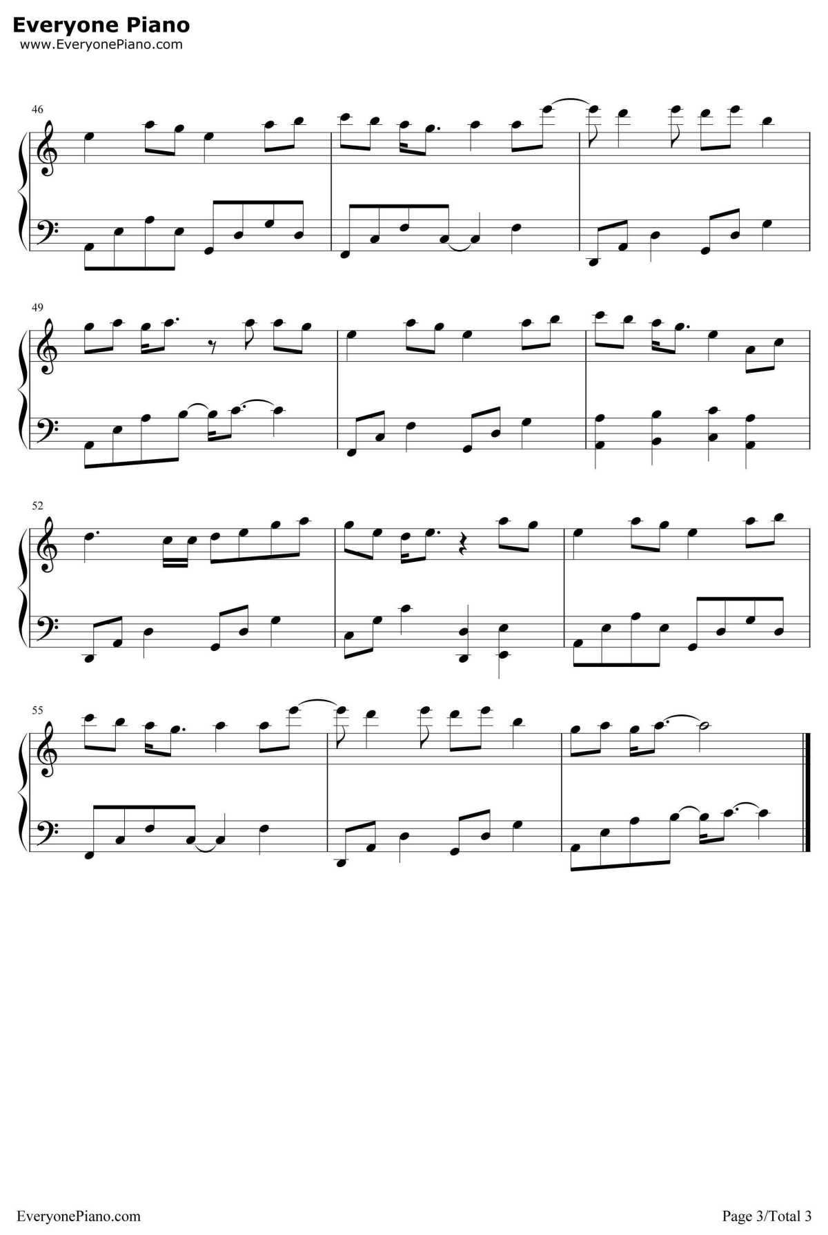 桃花诺钢琴谱-邓紫棋-上古情歌片尾曲3