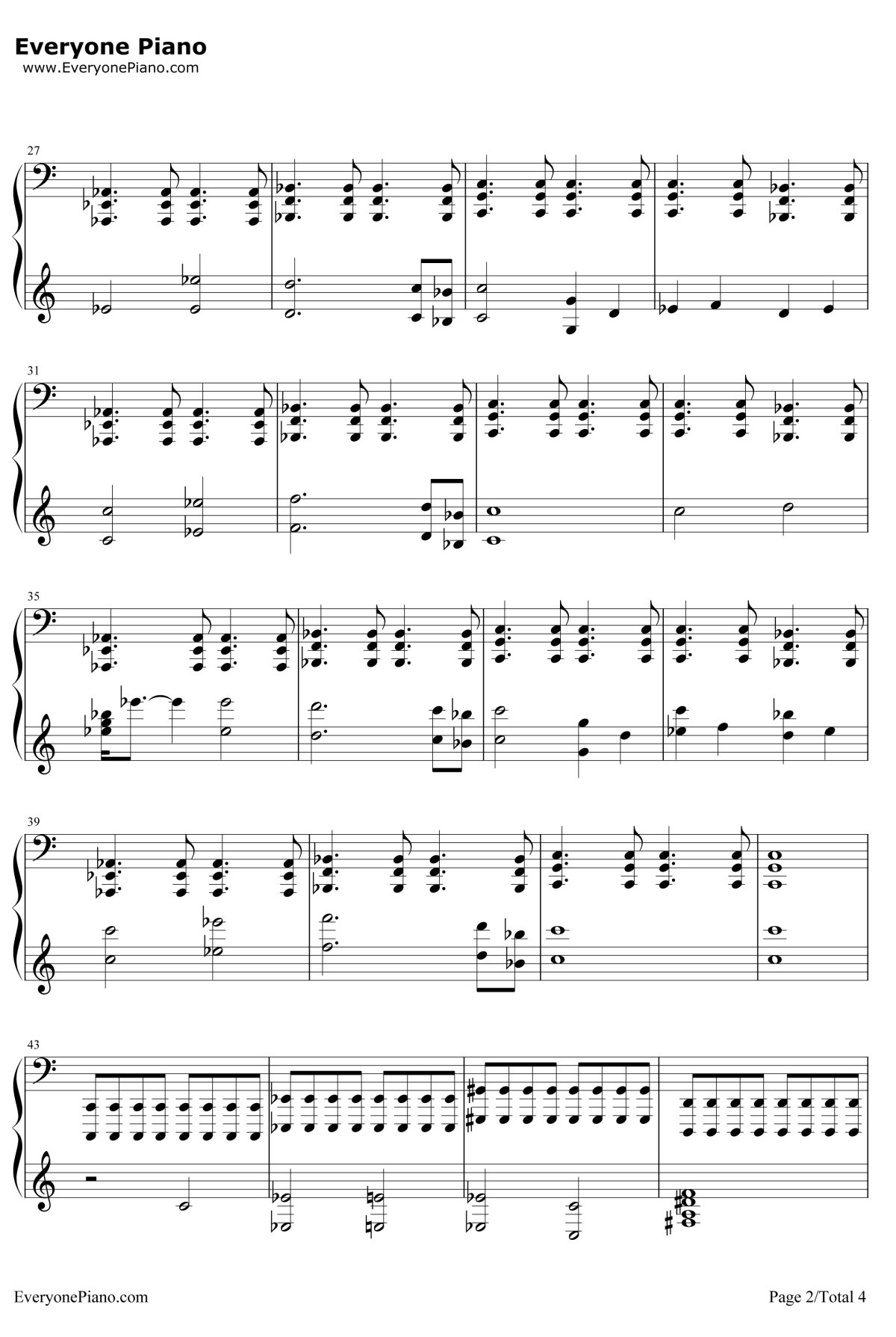 辐射4主题曲钢琴谱-InonZur-辐射4主题曲2