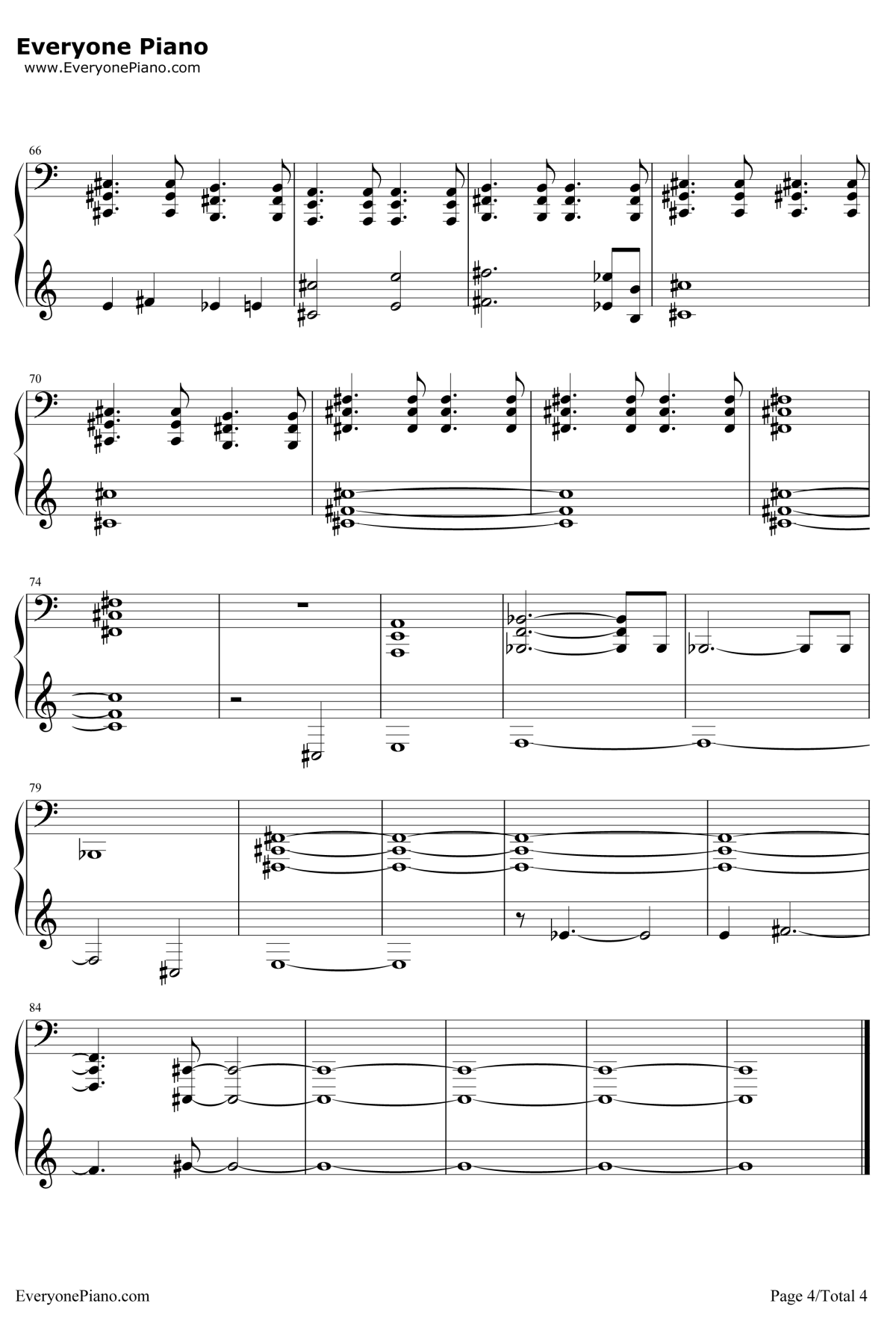 辐射4主题曲钢琴谱-InonZur-辐射4主题曲4