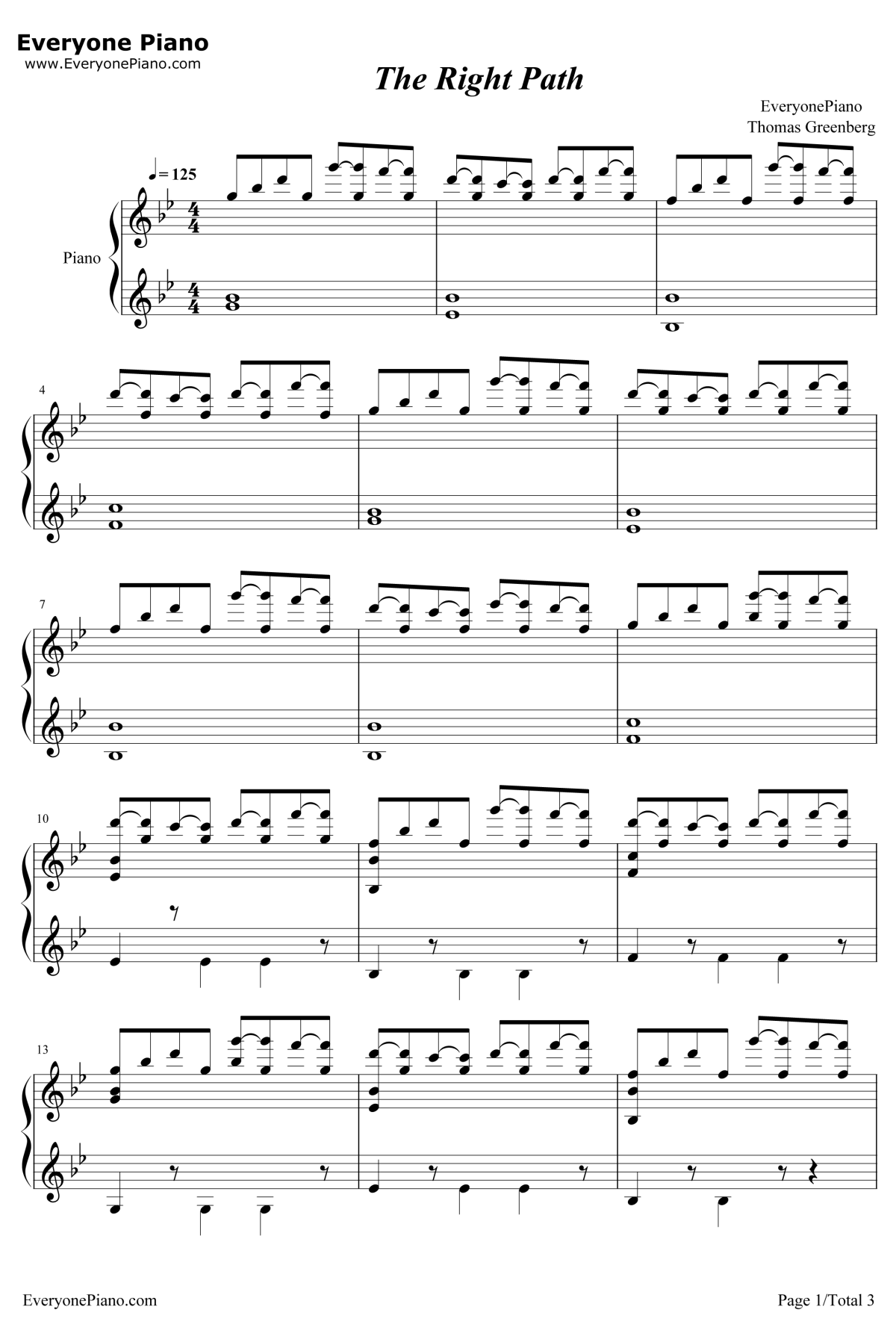 The Right Path钢琴谱-ThomasGreenberg1