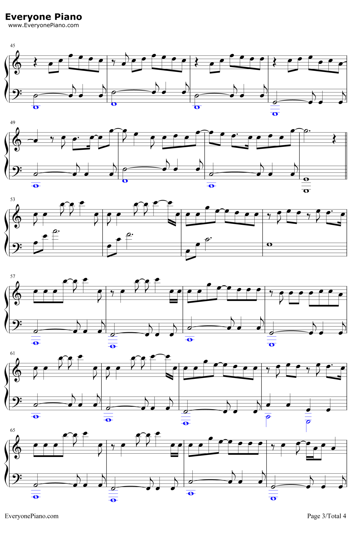 Perfect钢琴谱-Hedley3