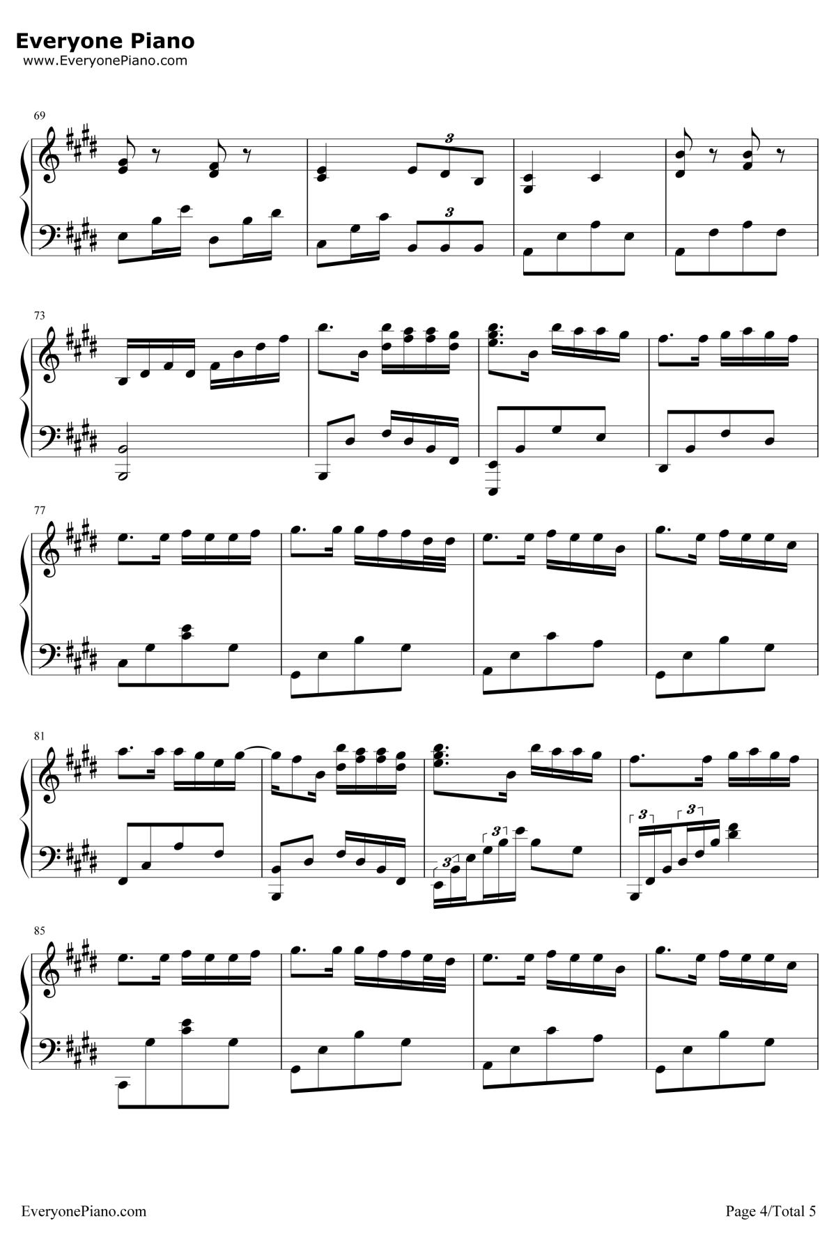 我很快乐钢琴谱-刘惜君4