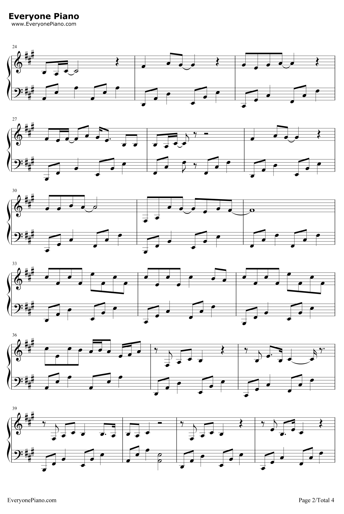 风去云不回钢琴谱-吴京2