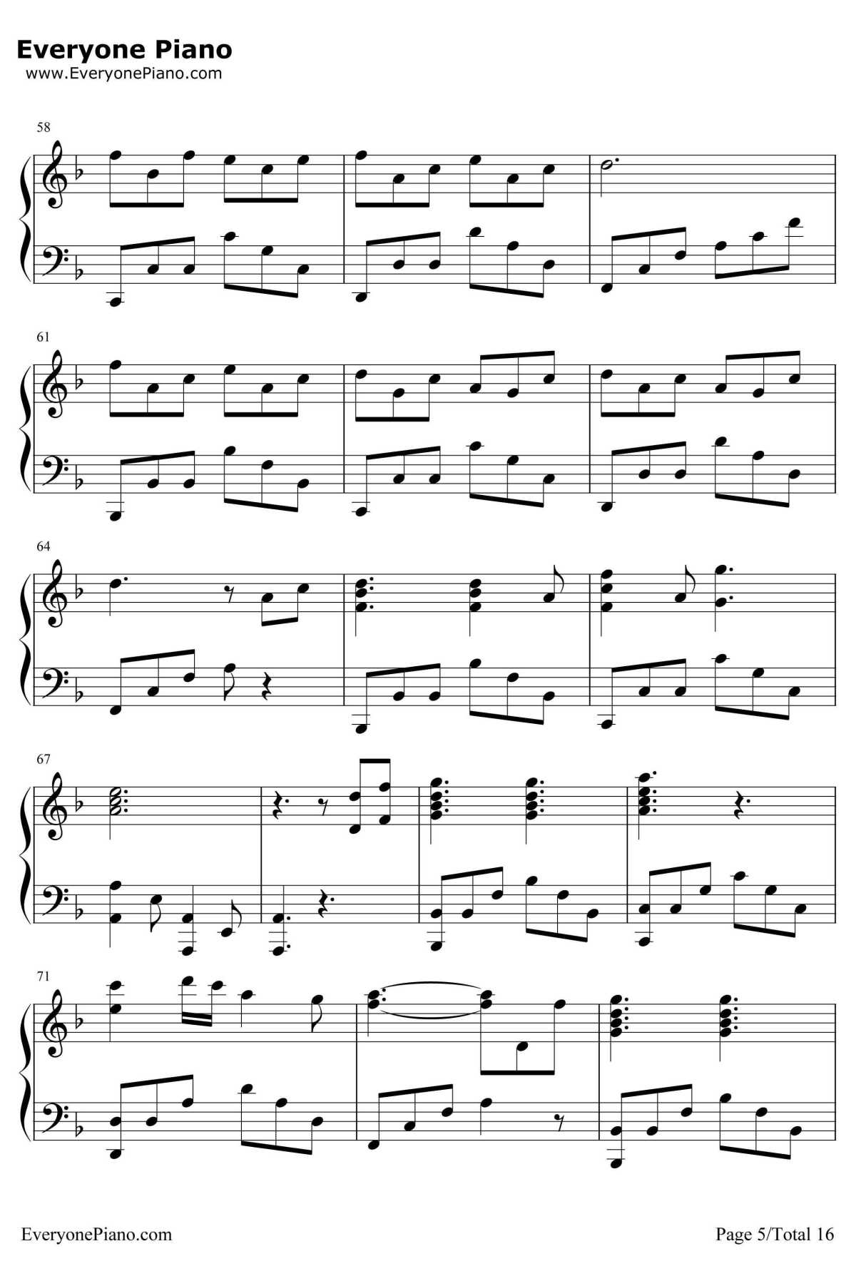 千本樱变奏曲钢琴谱-未知-千本樱变奏曲5