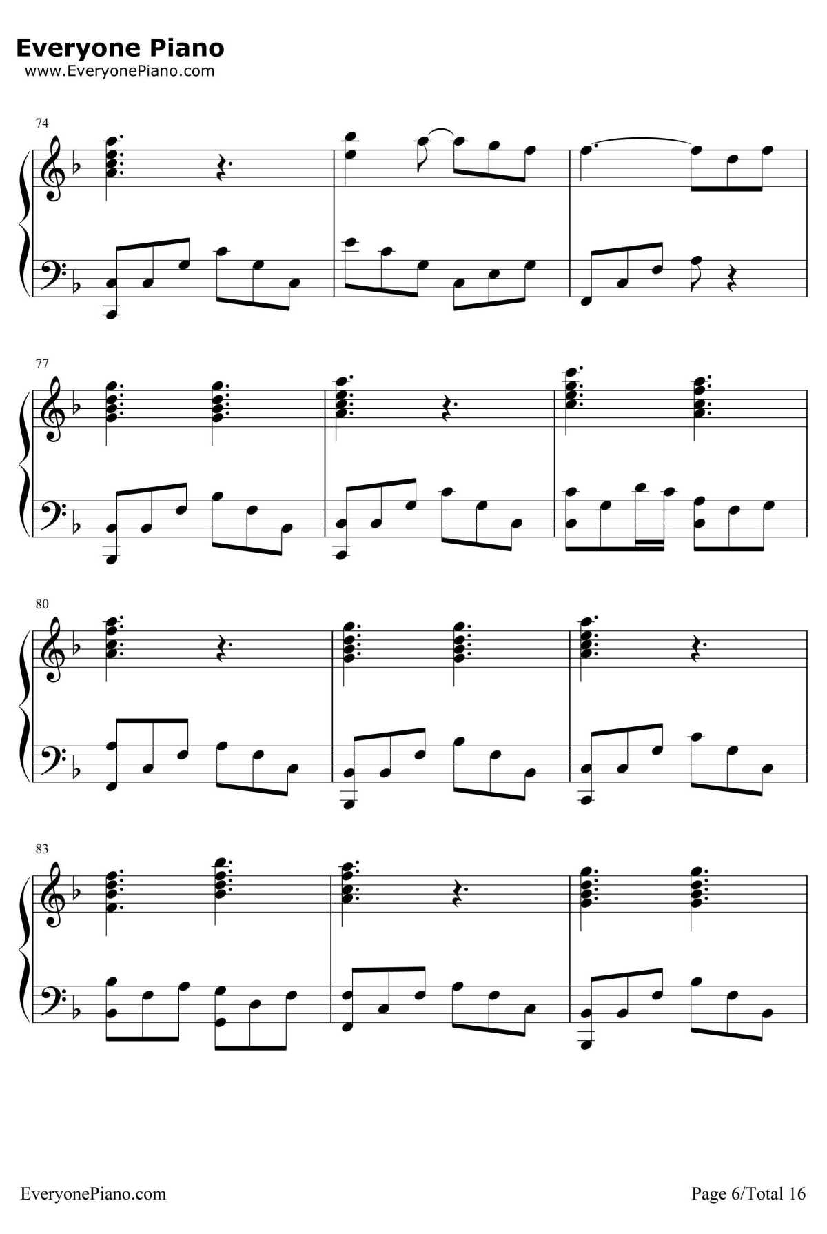 千本樱变奏曲钢琴谱-未知-千本樱变奏曲6