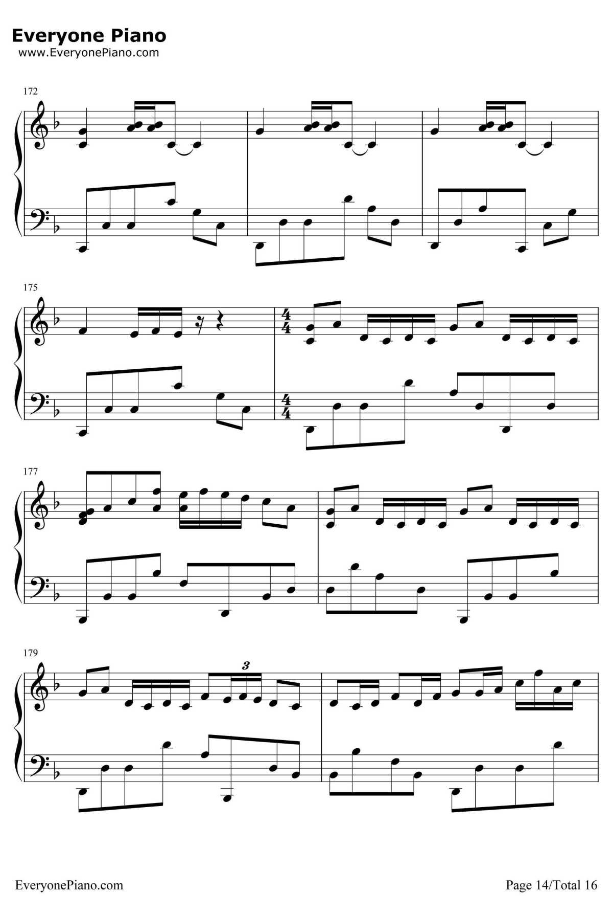 千本樱变奏曲钢琴谱-未知-千本樱变奏曲14