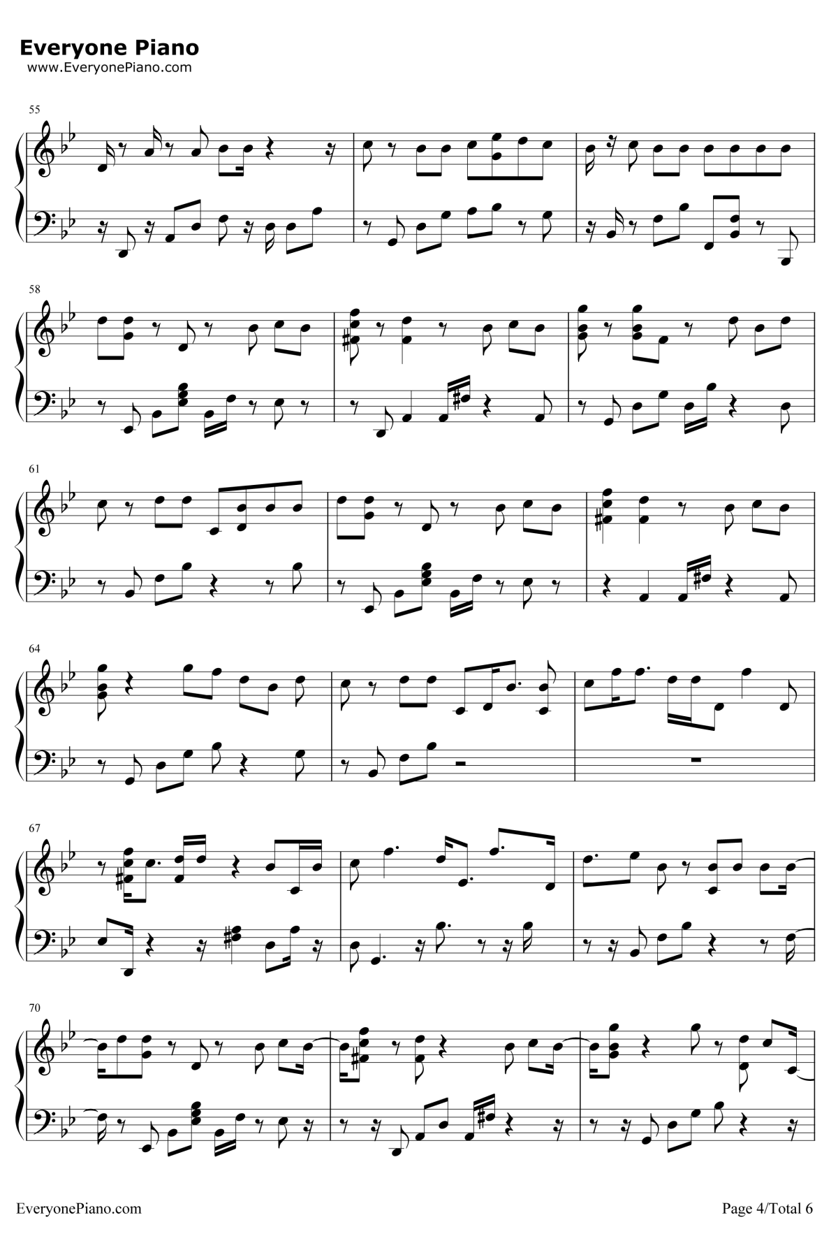 梦回暮夜钢琴谱-EXO-WalkonMemories4