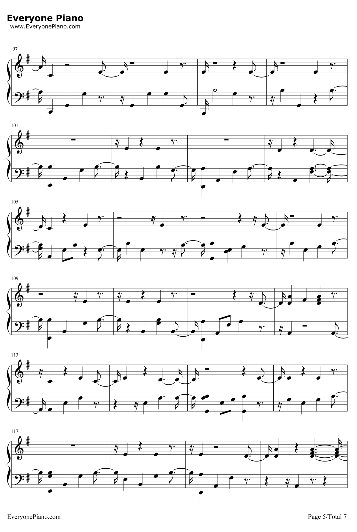 13 Beaches钢琴谱-LanaDelRey5