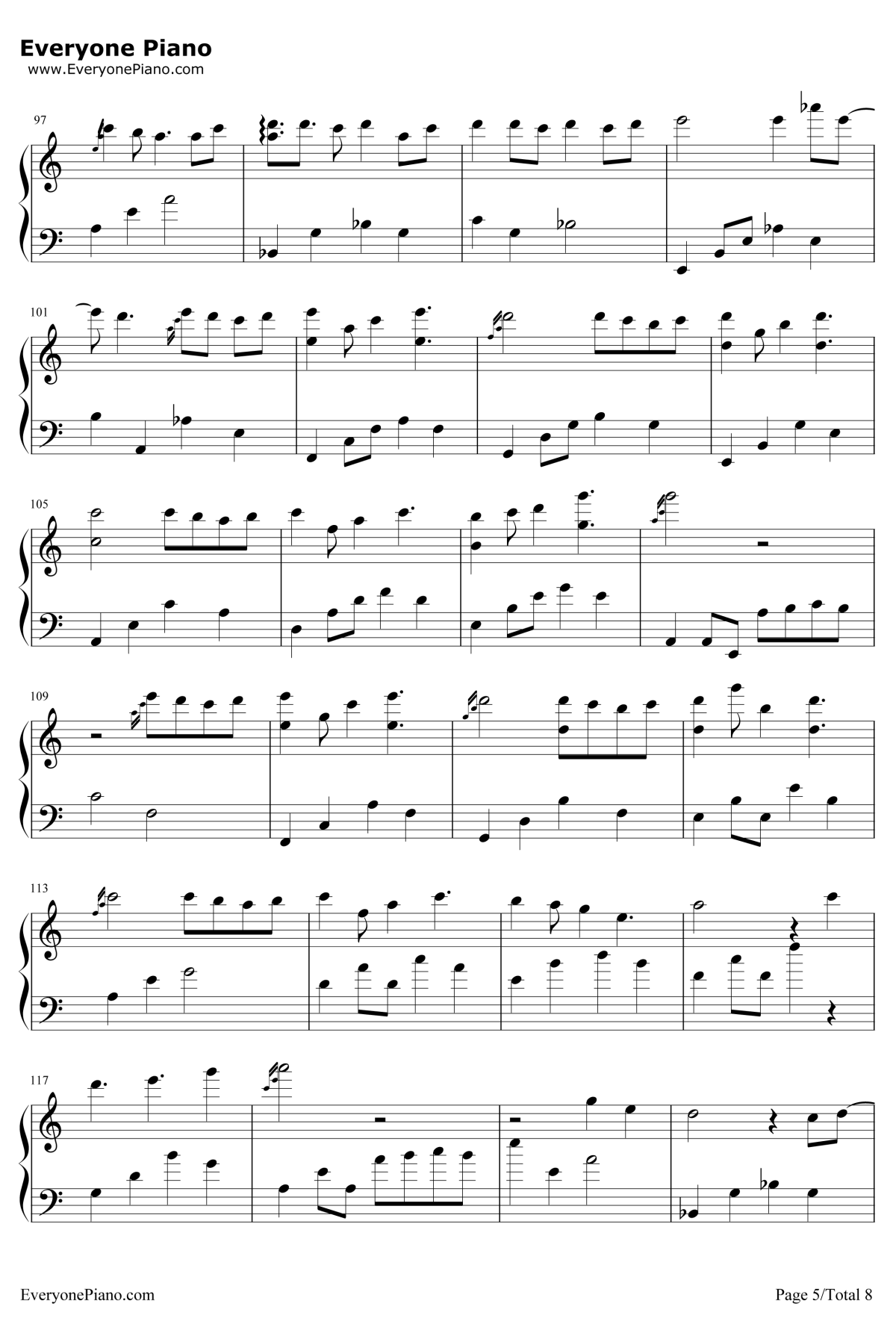 我的一个道姑朋友钢琴谱-三个糙汉一个软妹组-剑网3剧情歌5