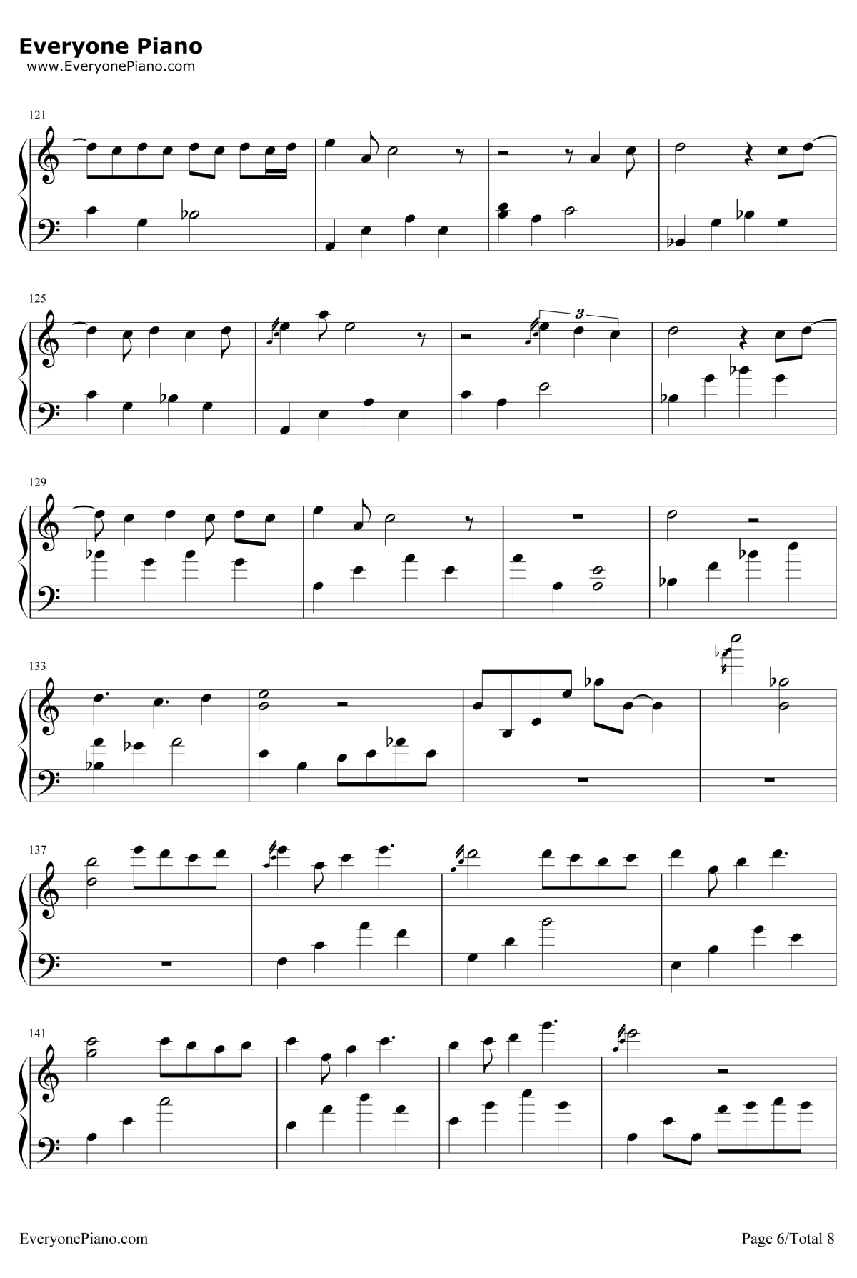 我的一个道姑朋友钢琴谱-三个糙汉一个软妹组-剑网3剧情歌6