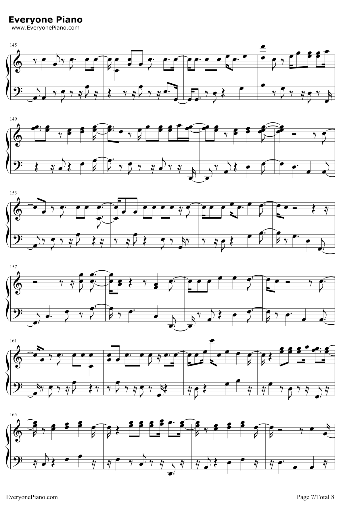 Skrt On Me钢琴谱-CalvinHarrisNickiMinaj7