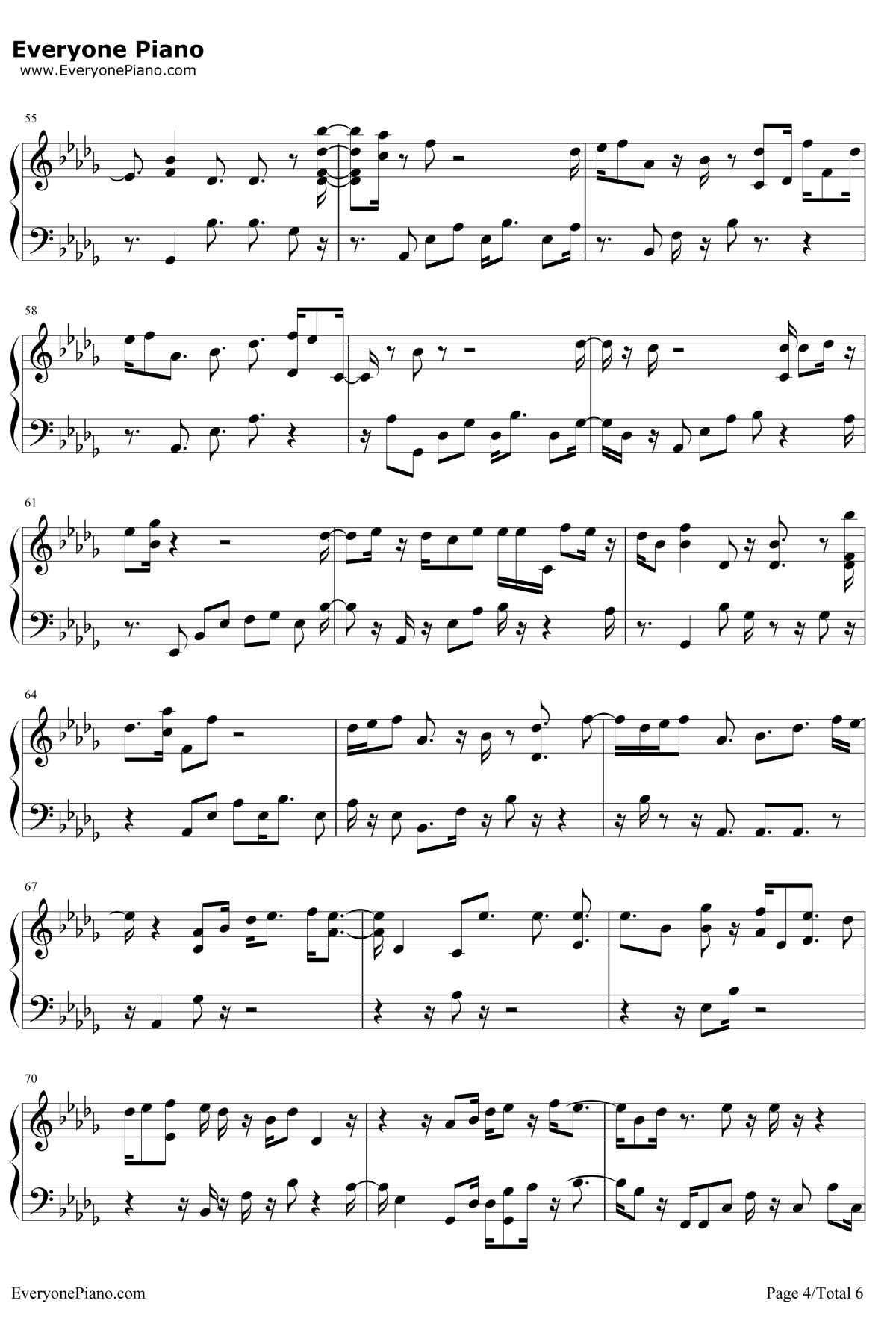 What U Do钢琴谱-EXO4