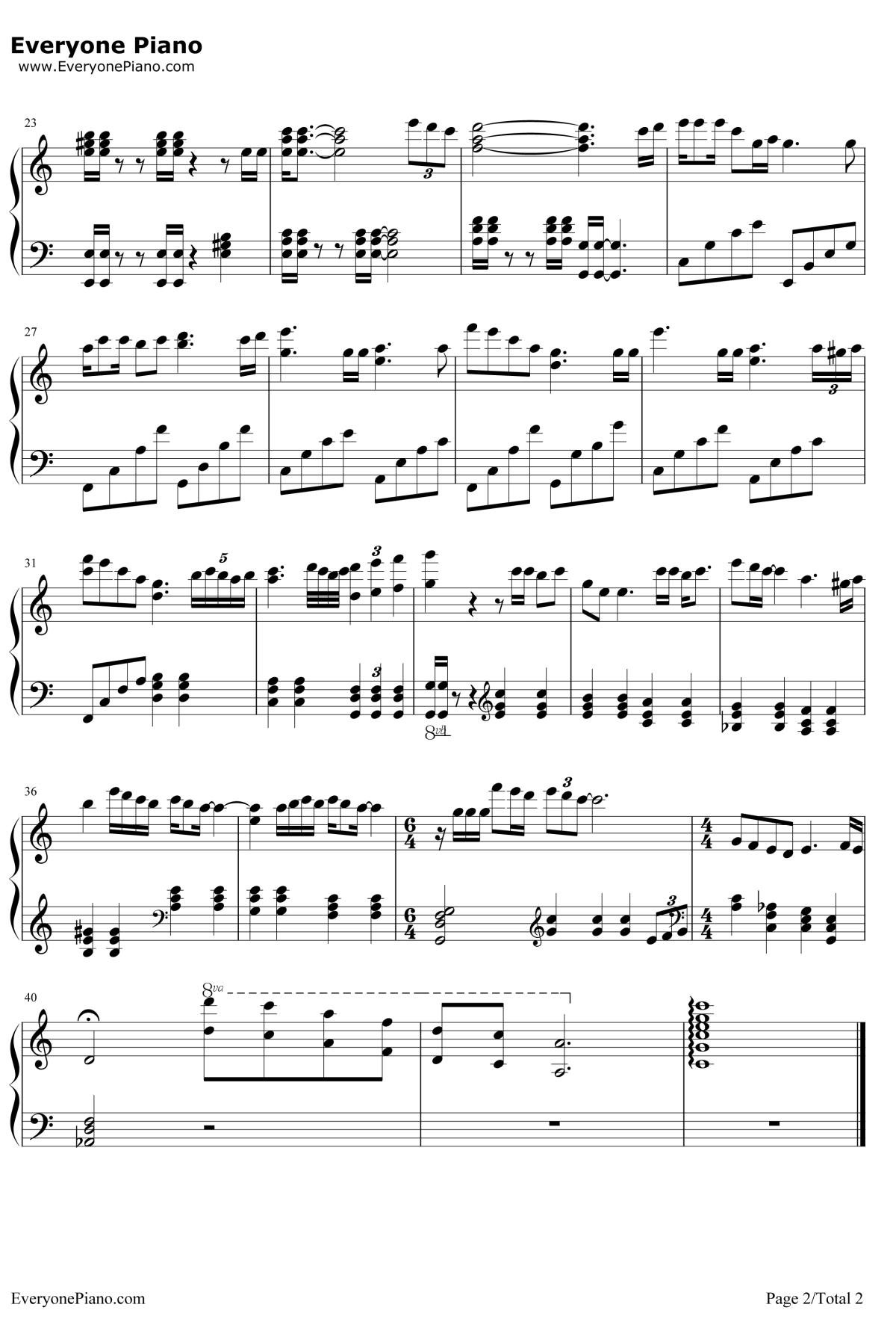 风继续吹钢琴谱-张国荣-纵横四海主题曲2