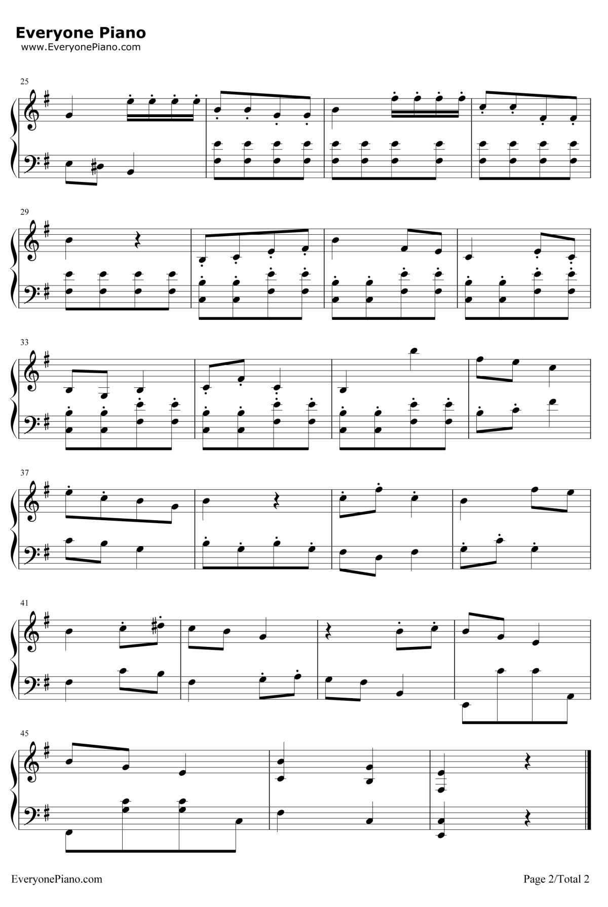 鬼子进村曲钢琴谱-肖斯塔科维奇-平原游击队插曲2