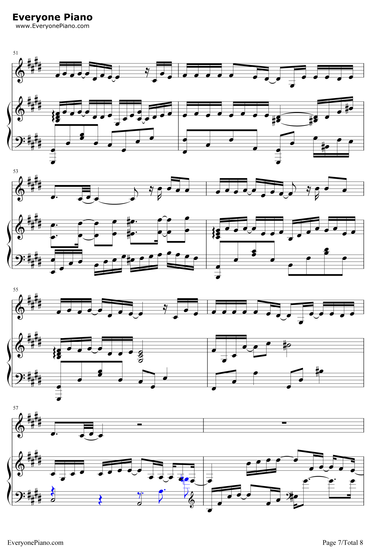 走着走着就散了钢琴谱-庄心妍-双世宠妃OST7