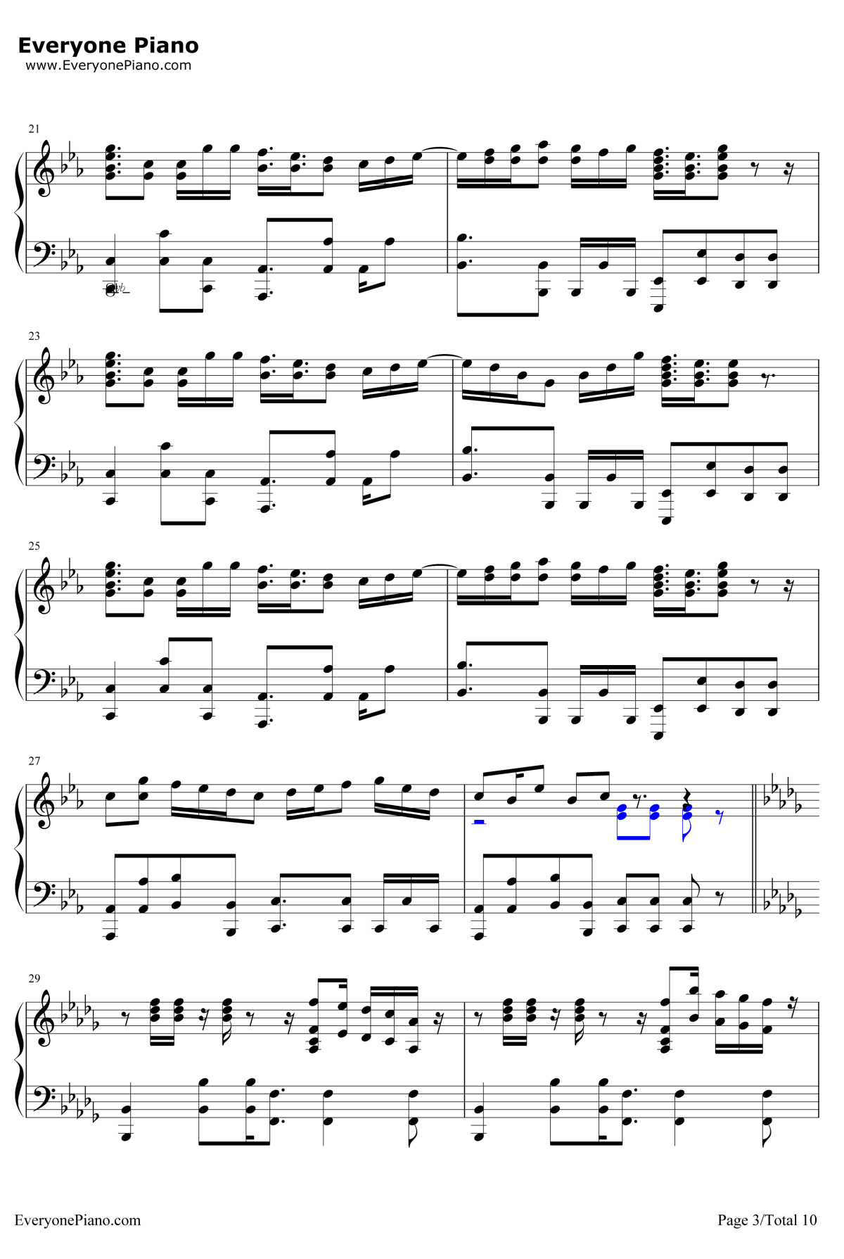 砂の惑星钢琴谱-初音ミクハチ3