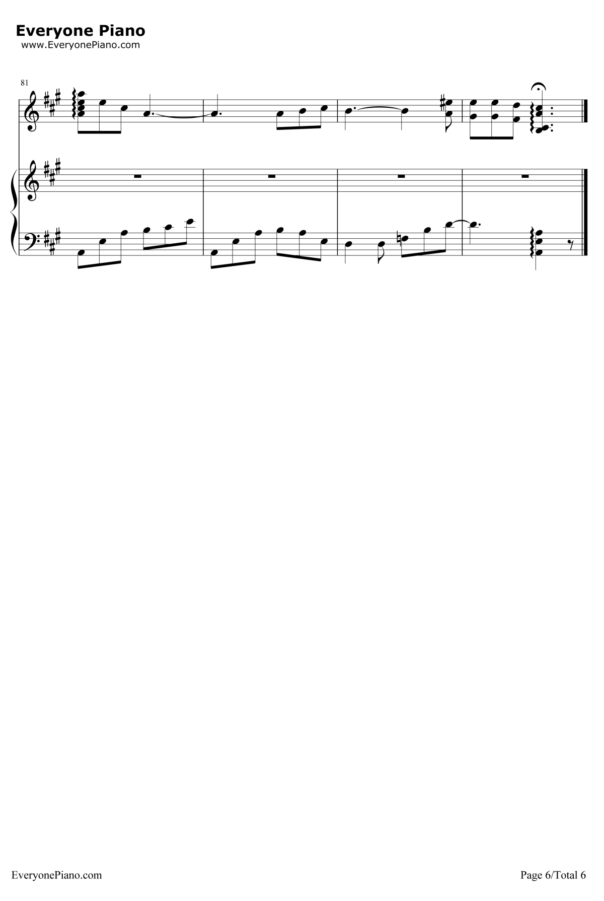 原来你也在这里钢琴谱-刘若英-她从海上来主题曲6