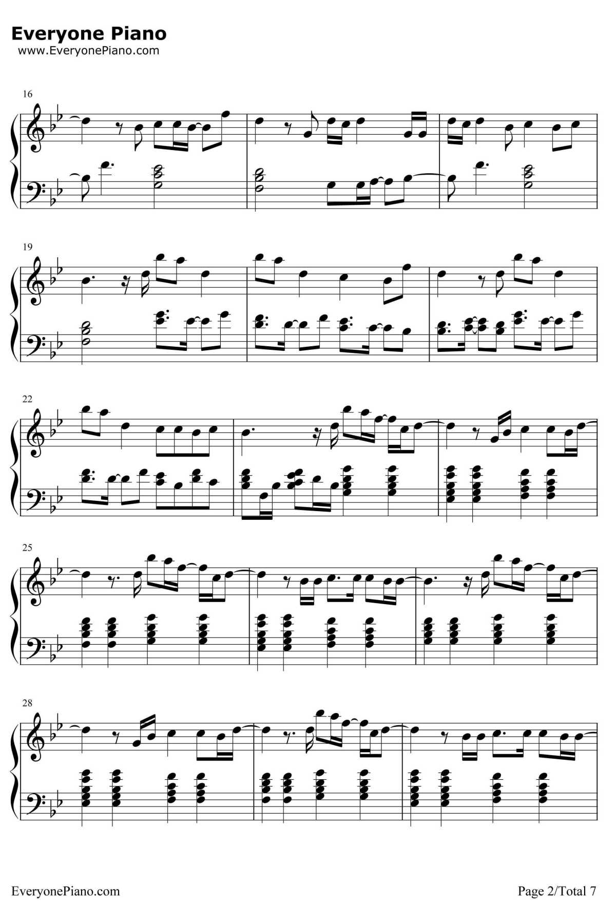 地球仪钢琴谱-松泽由美-圣斗士星矢冥王篇主题曲2