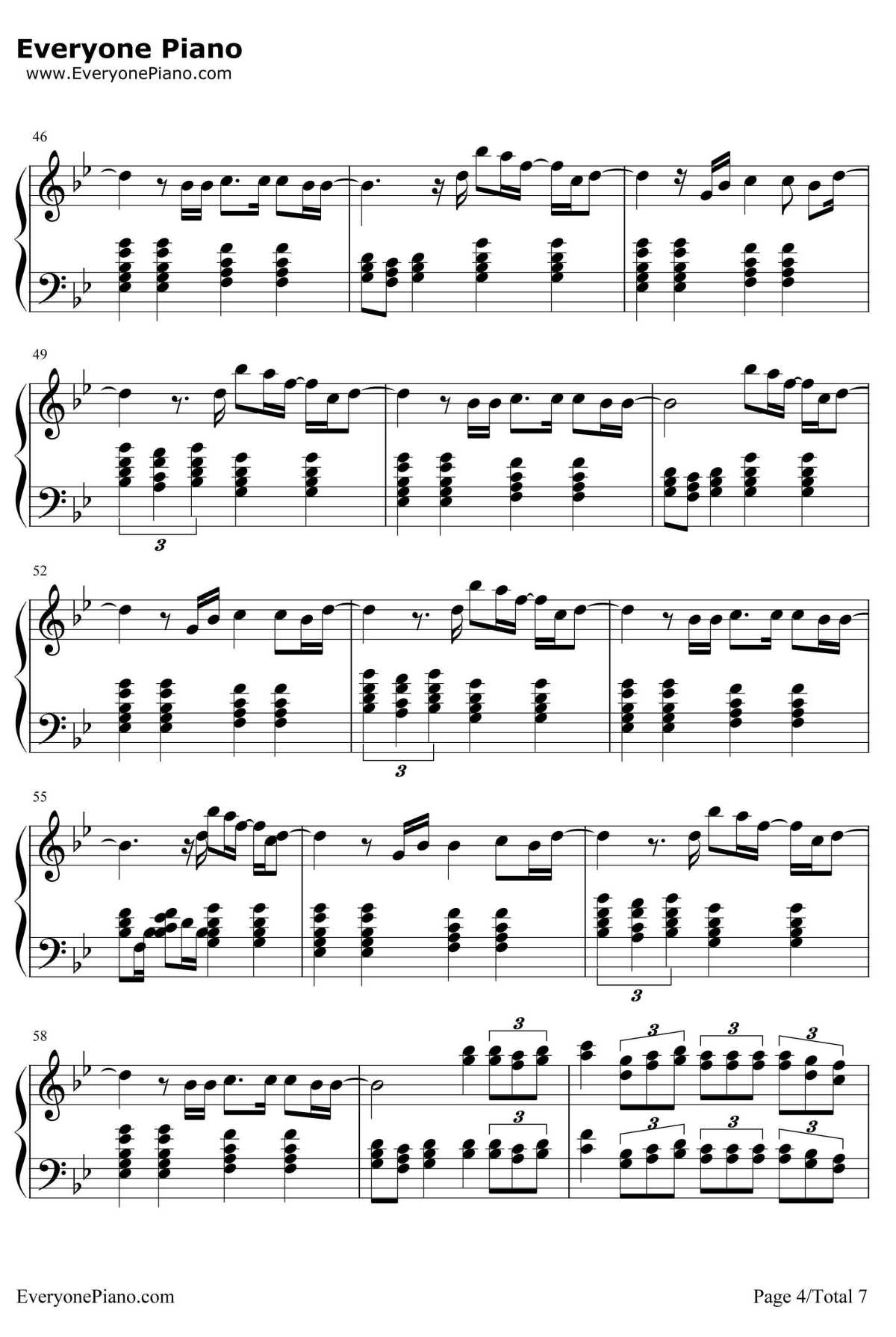 地球仪钢琴谱-松泽由美-圣斗士星矢冥王篇主题曲4